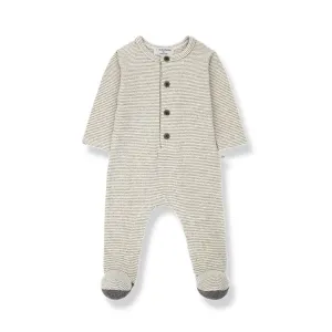 1  in the family Quim Jumpsuit With Feet - Oatmeal