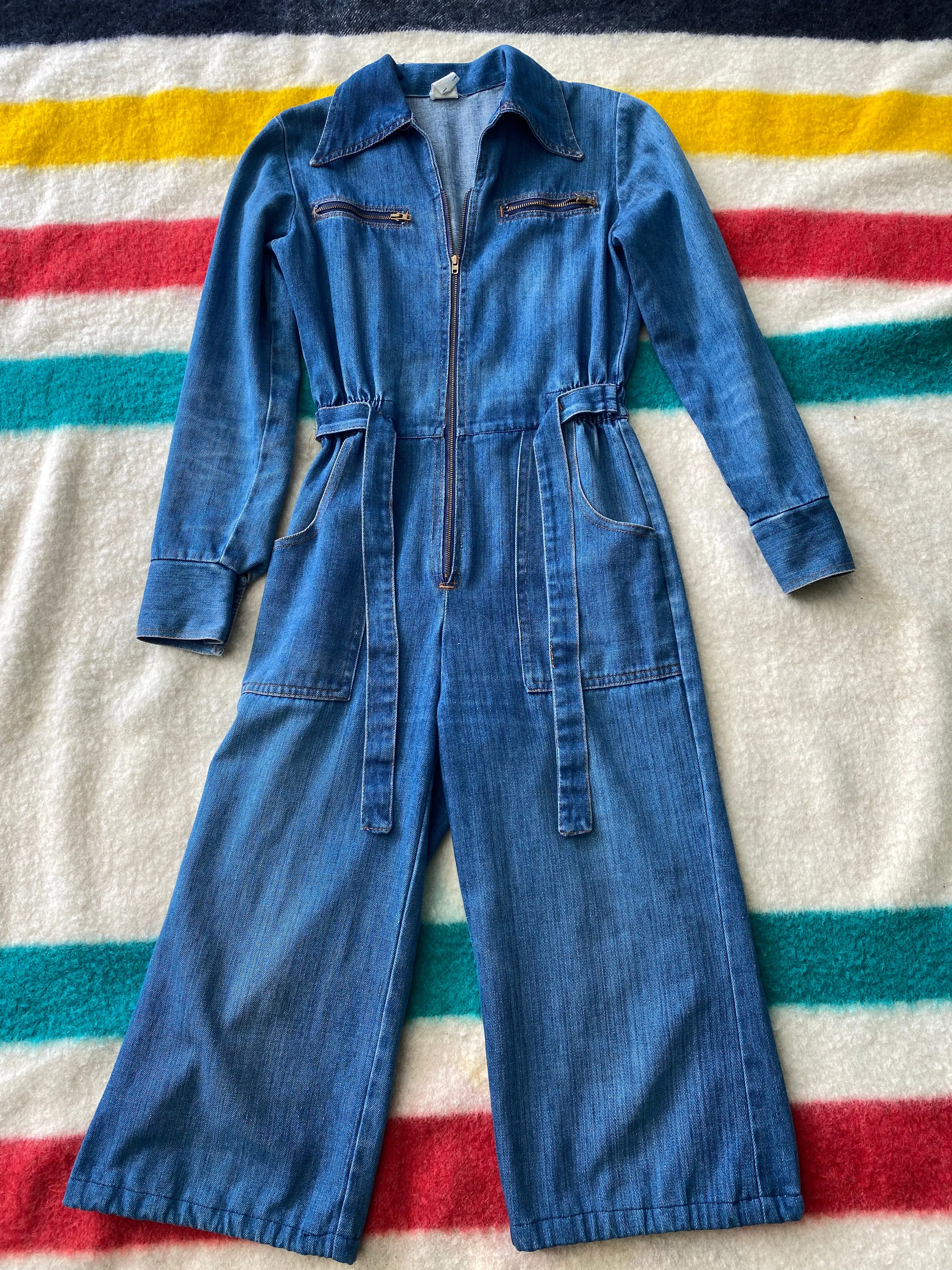 1970s Denim Jumpsuit cropped