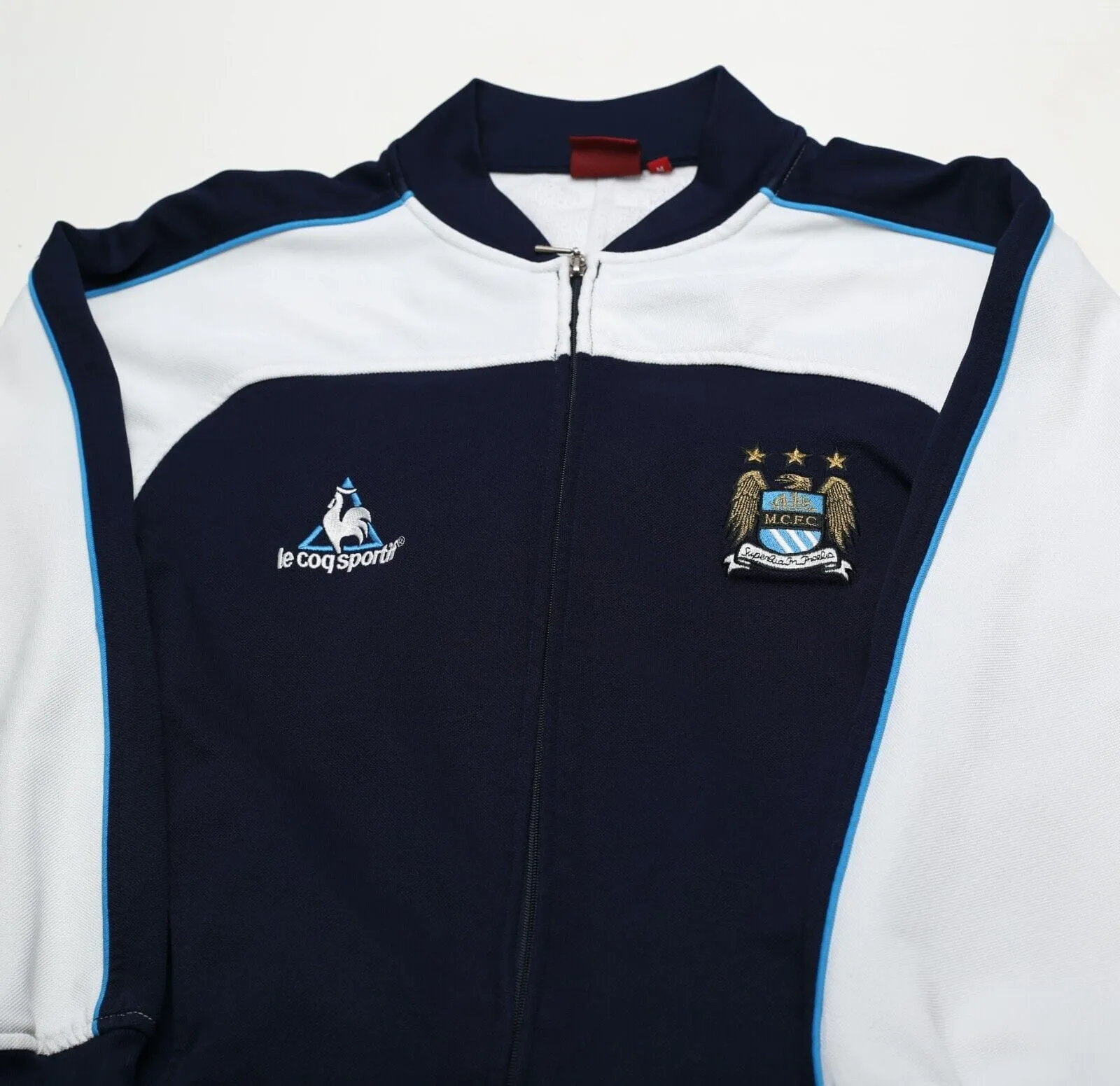 2001/03 MANCHESTER CITY Vintage le coq sportif Football Track Top Jacket (S/M)