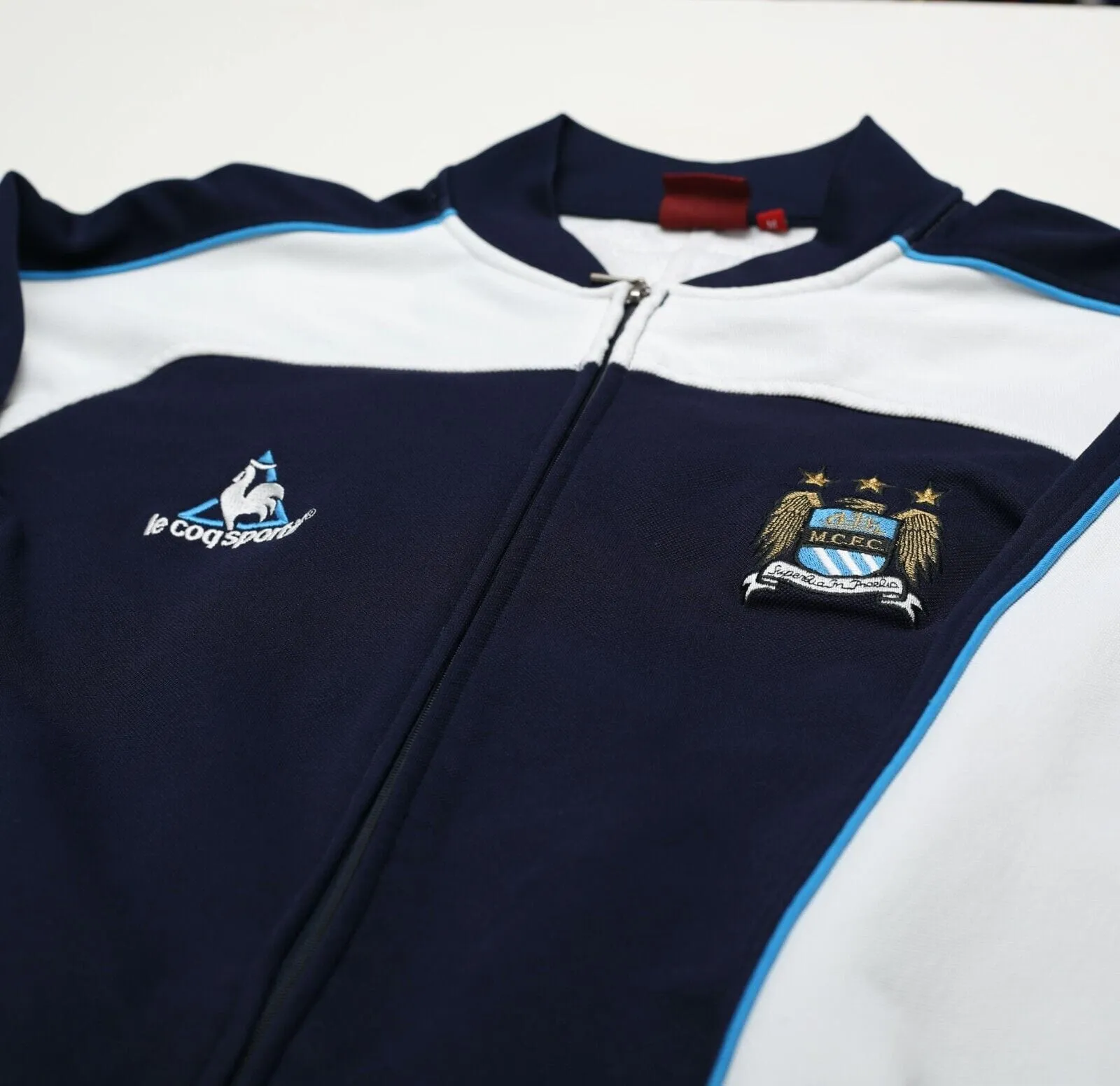 2001/03 MANCHESTER CITY Vintage le coq sportif Football Track Top Jacket (S/M)