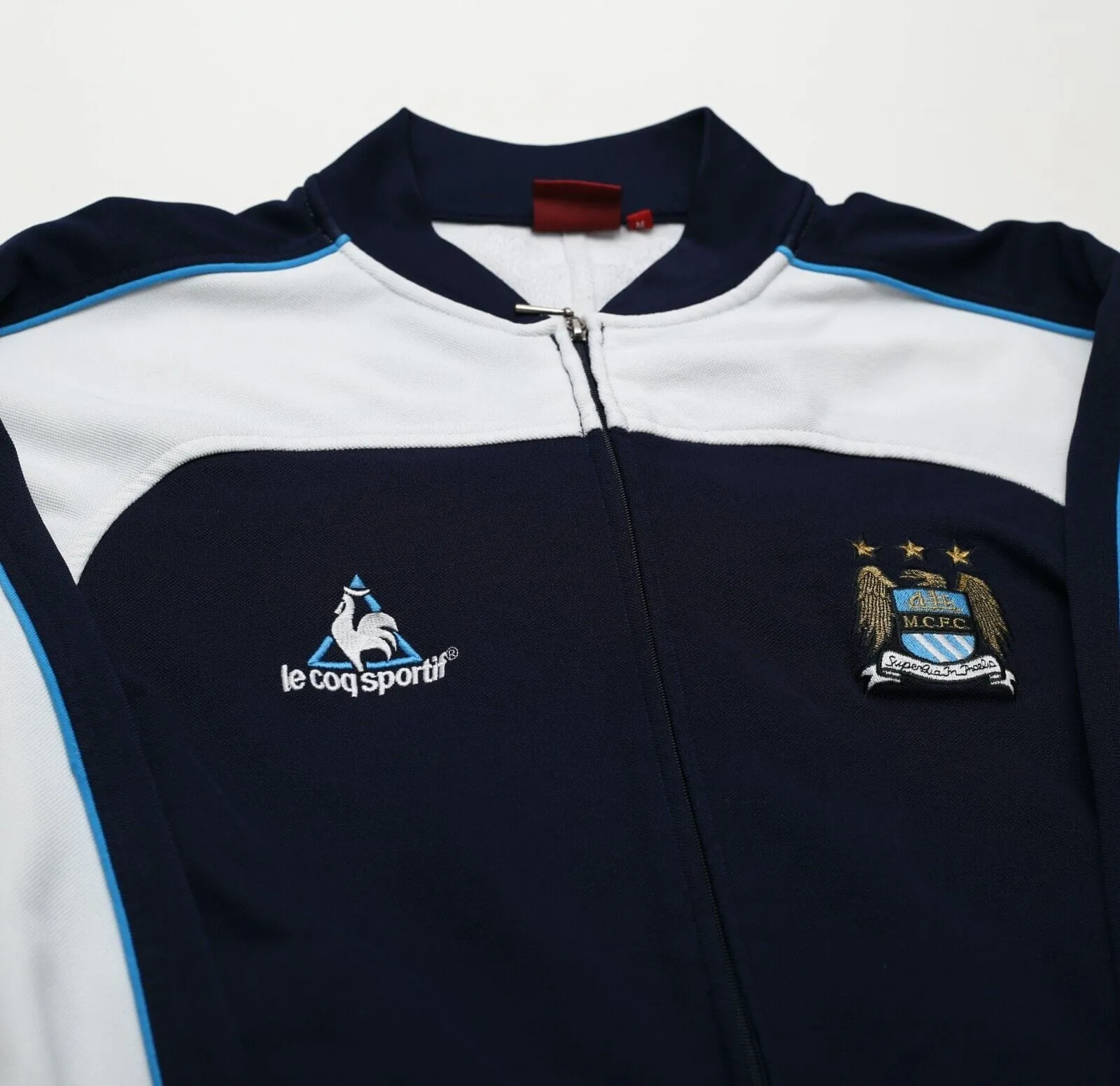 2001/03 MANCHESTER CITY Vintage le coq sportif Football Track Top Jacket (S/M)