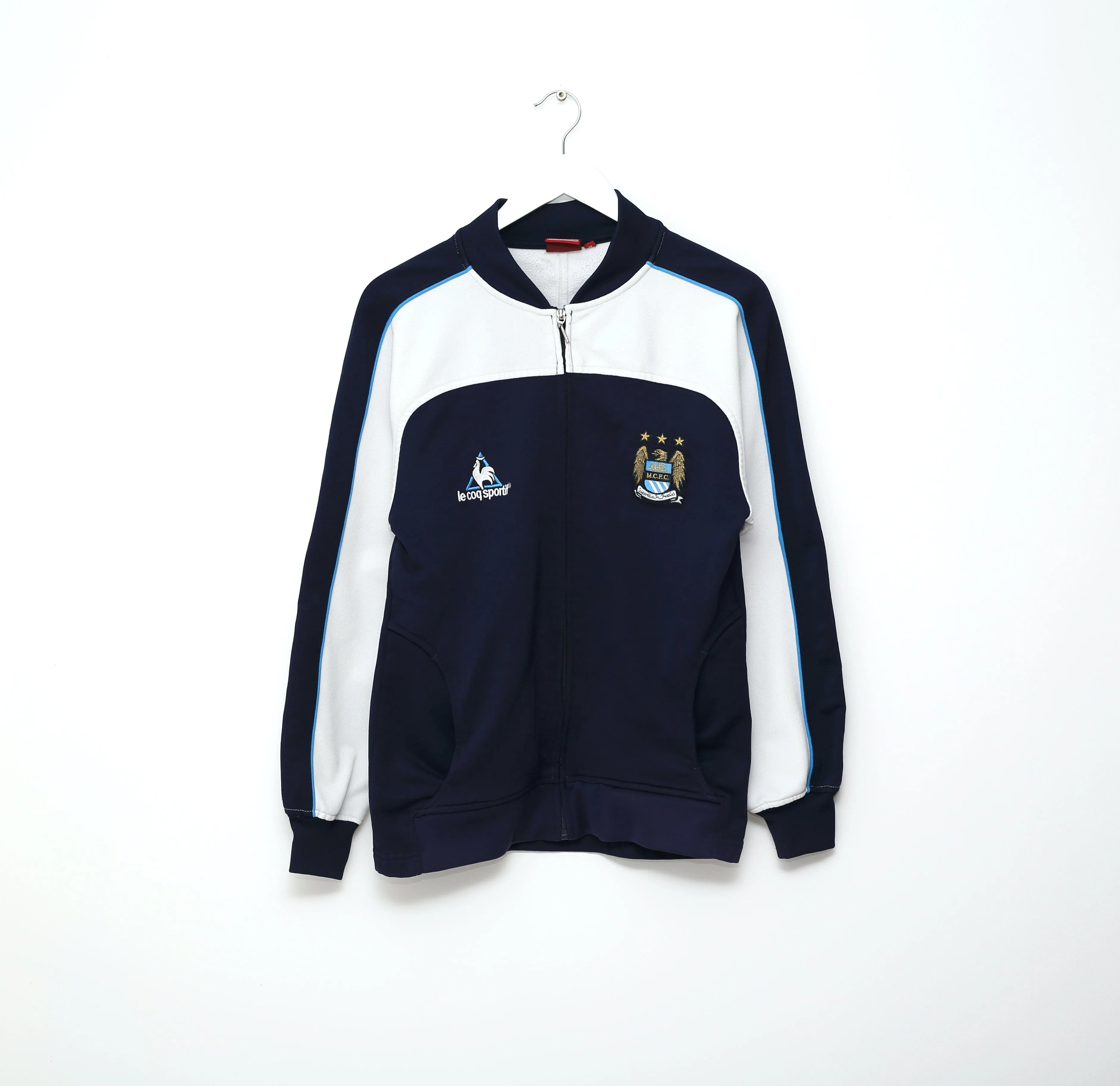 2001/03 MANCHESTER CITY Vintage le coq sportif Football Track Top Jacket (S/M)