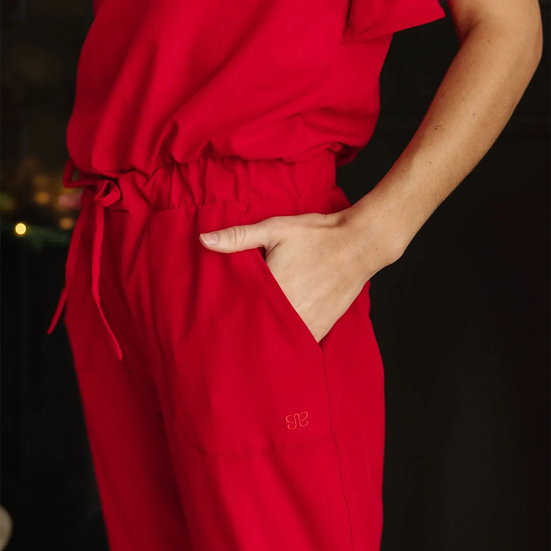 9 to 9 Jumpsuit, Crimson