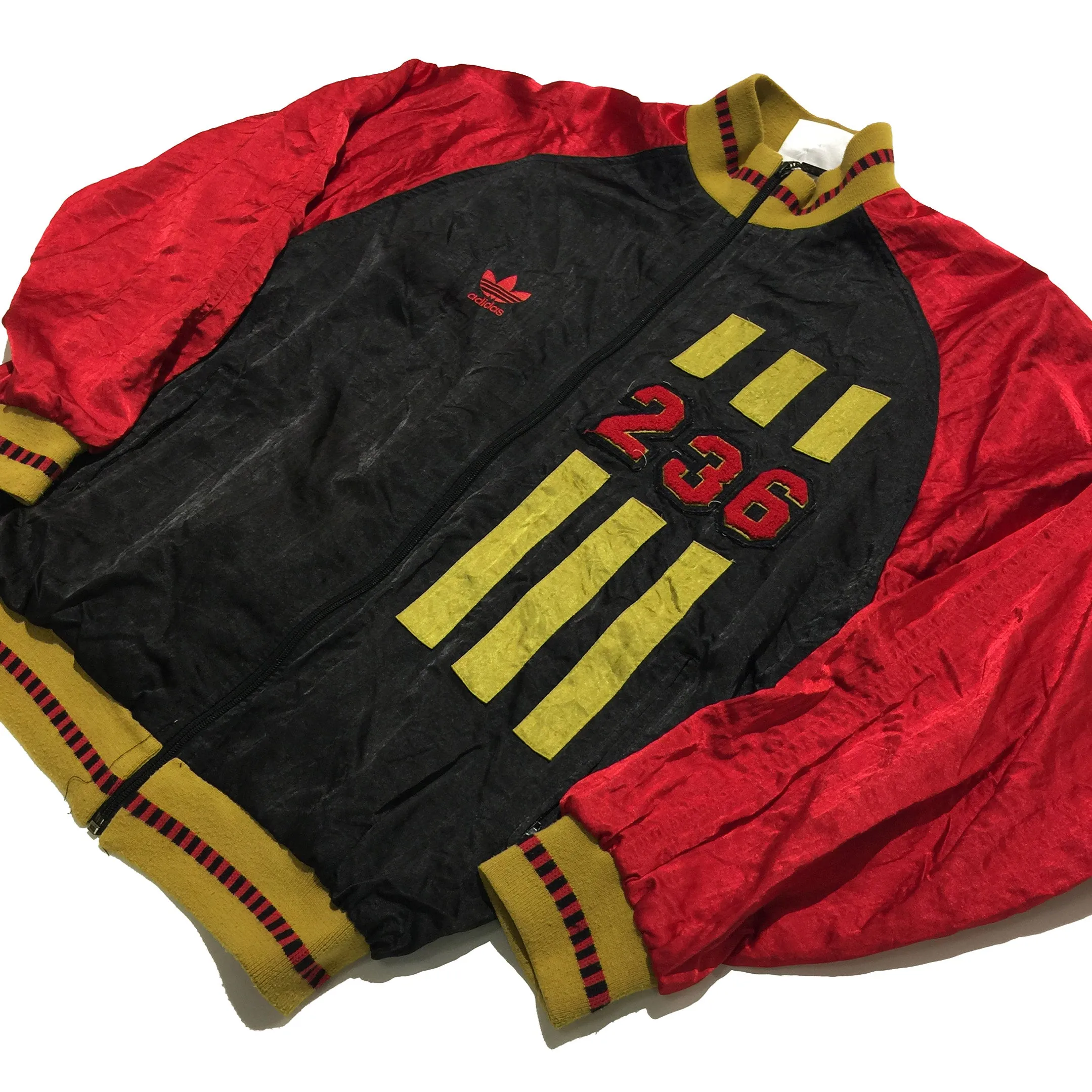 Adidas Red Black and Brown 236 Track Jacket