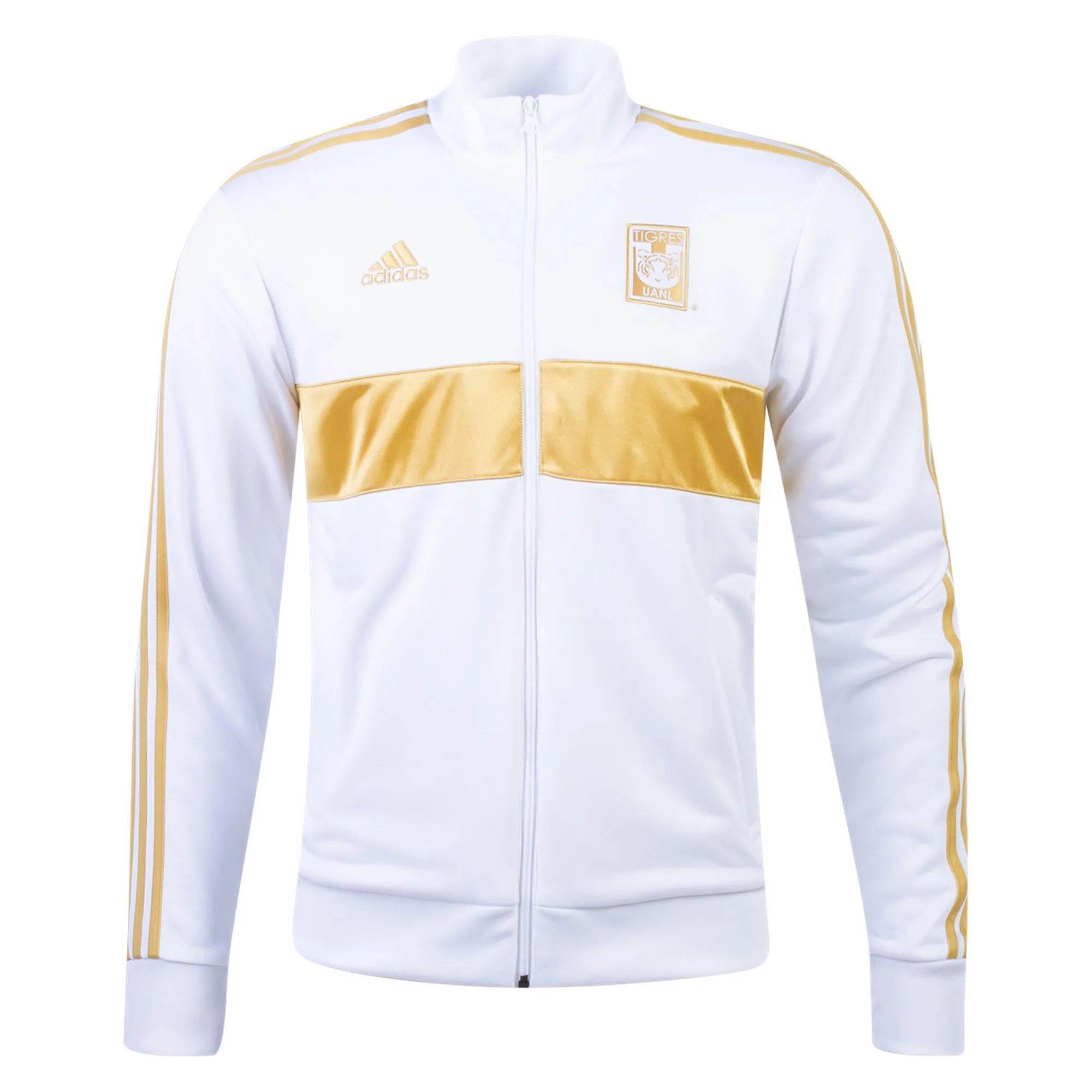 ADIDAS TIGRES 3 STRIPES TRACK JACKET-WHITE/GOLD