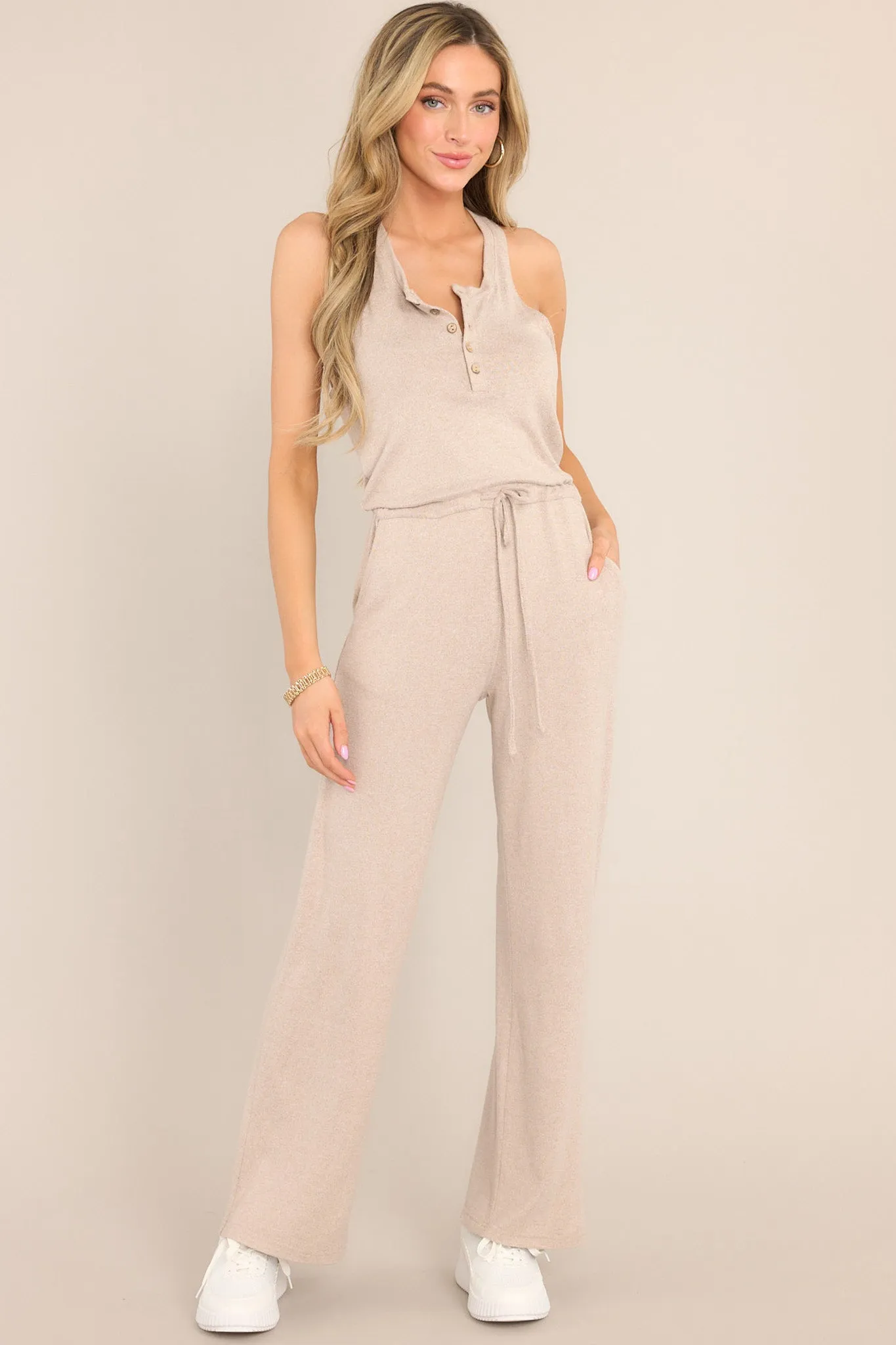 All Is Right Light Mocha Jumpsuit