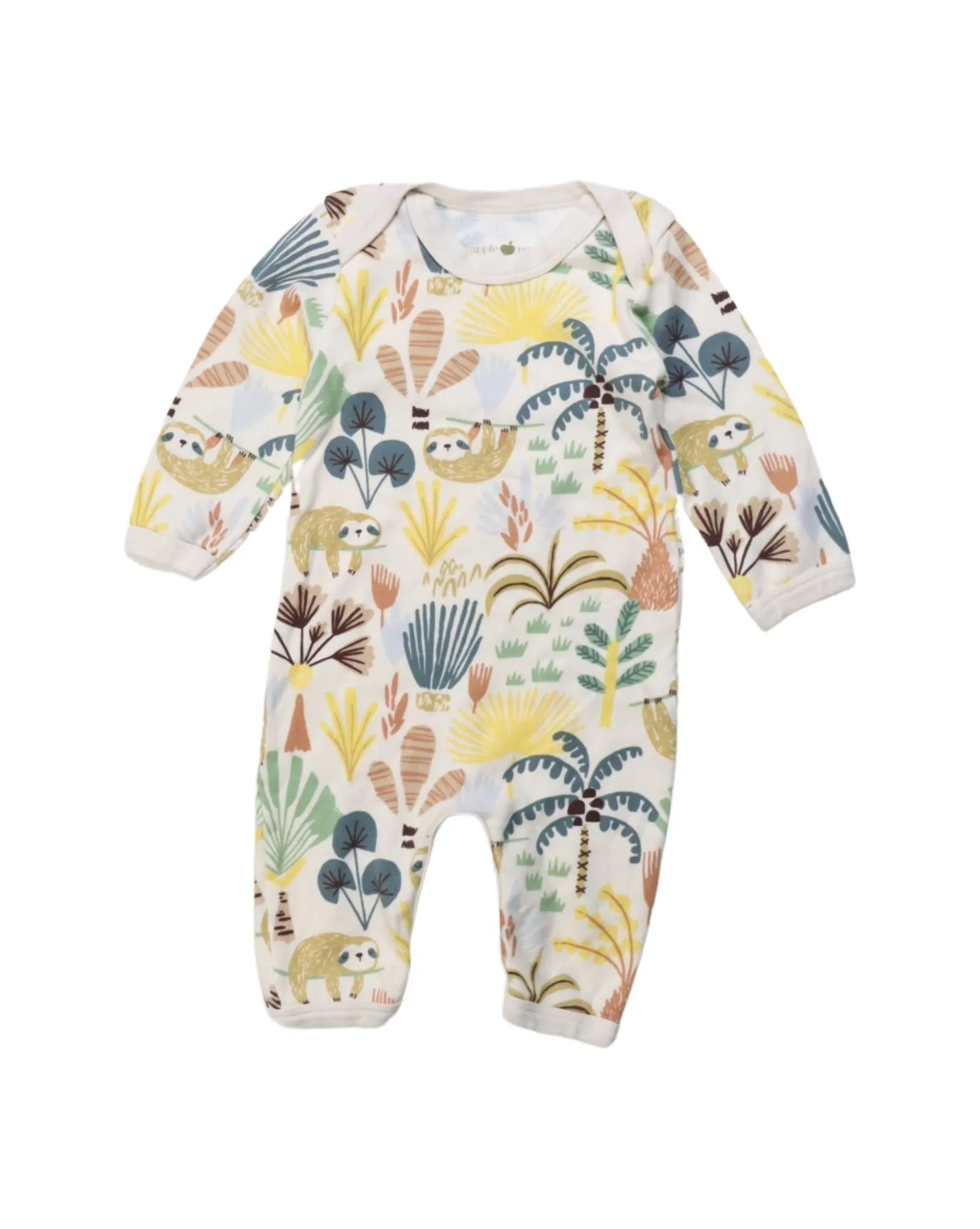 Apple Park Long Sleeve Jumpsuit & Bib 6-9M