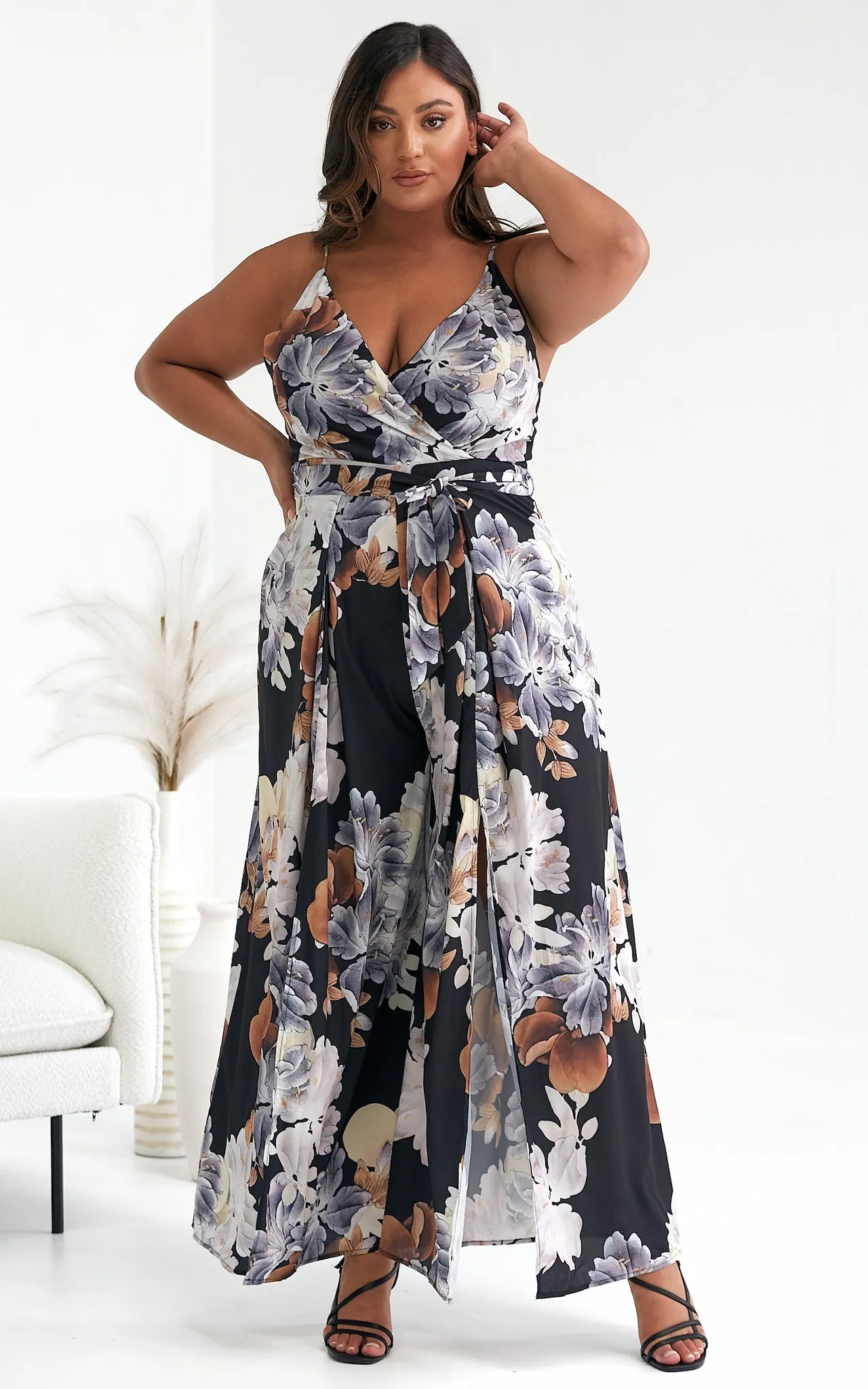 Ariana Jumpsuit - Multi Black Floral