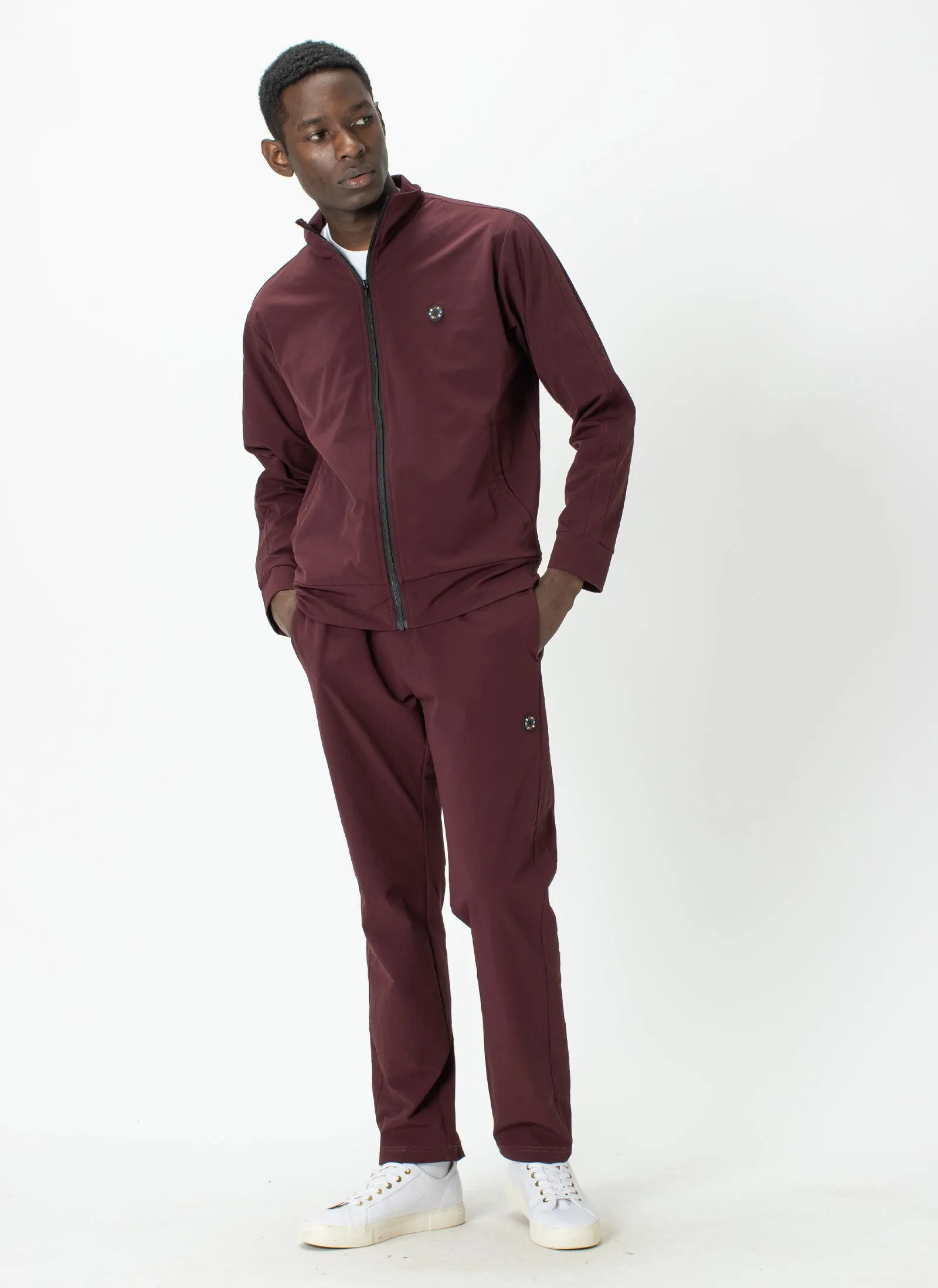 Badge Track Pant Oxblood