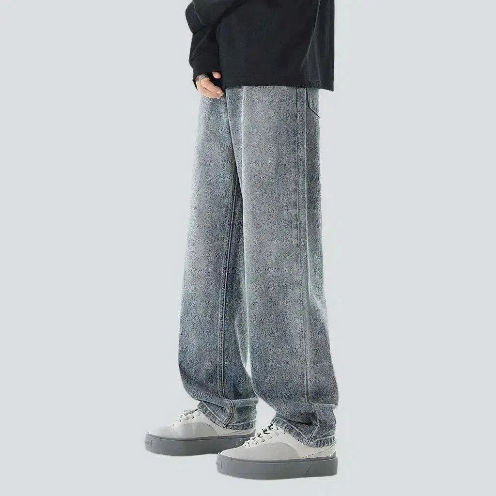 Baggy medium wash jeans
 for men