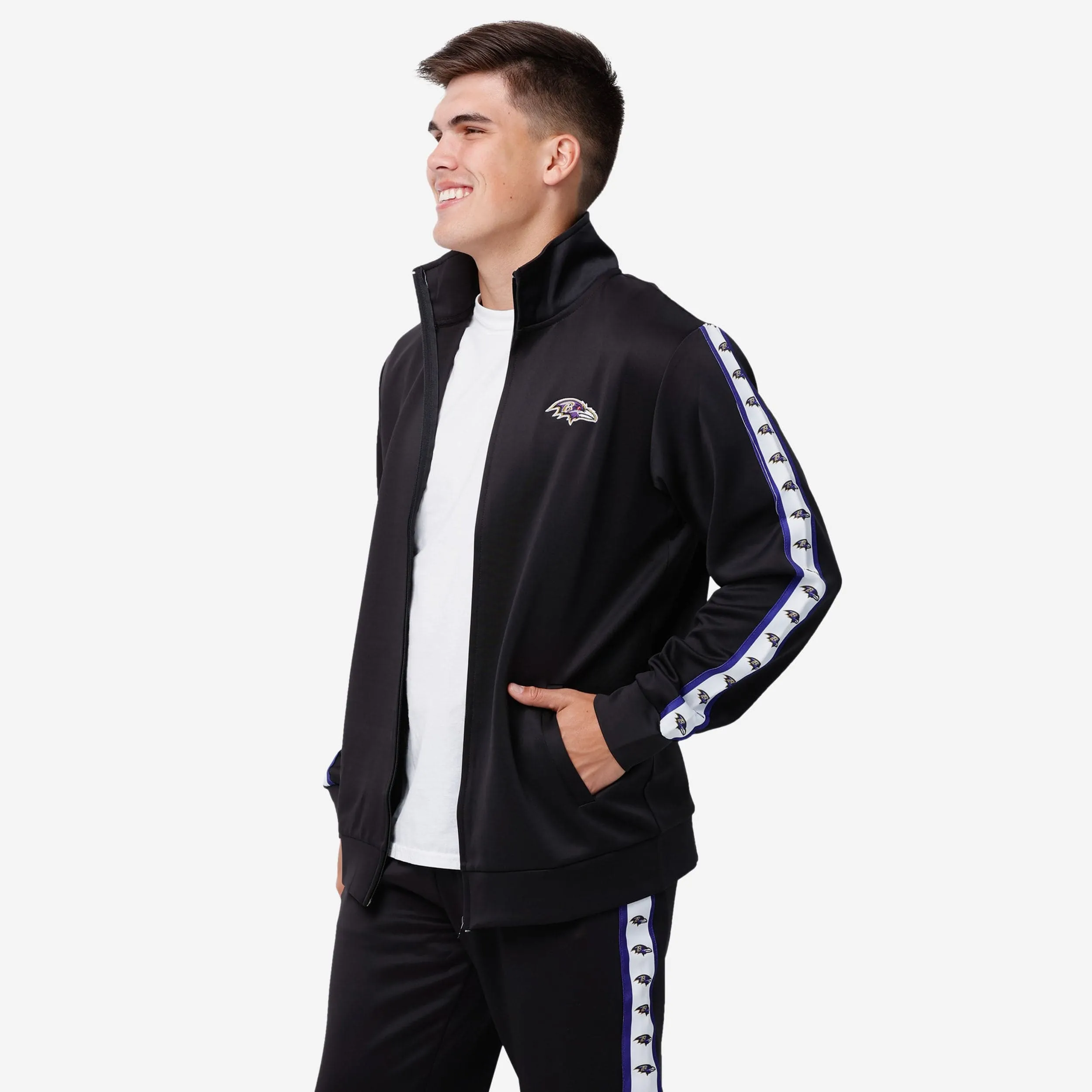 Baltimore Ravens Stripe Logo Track Jacket