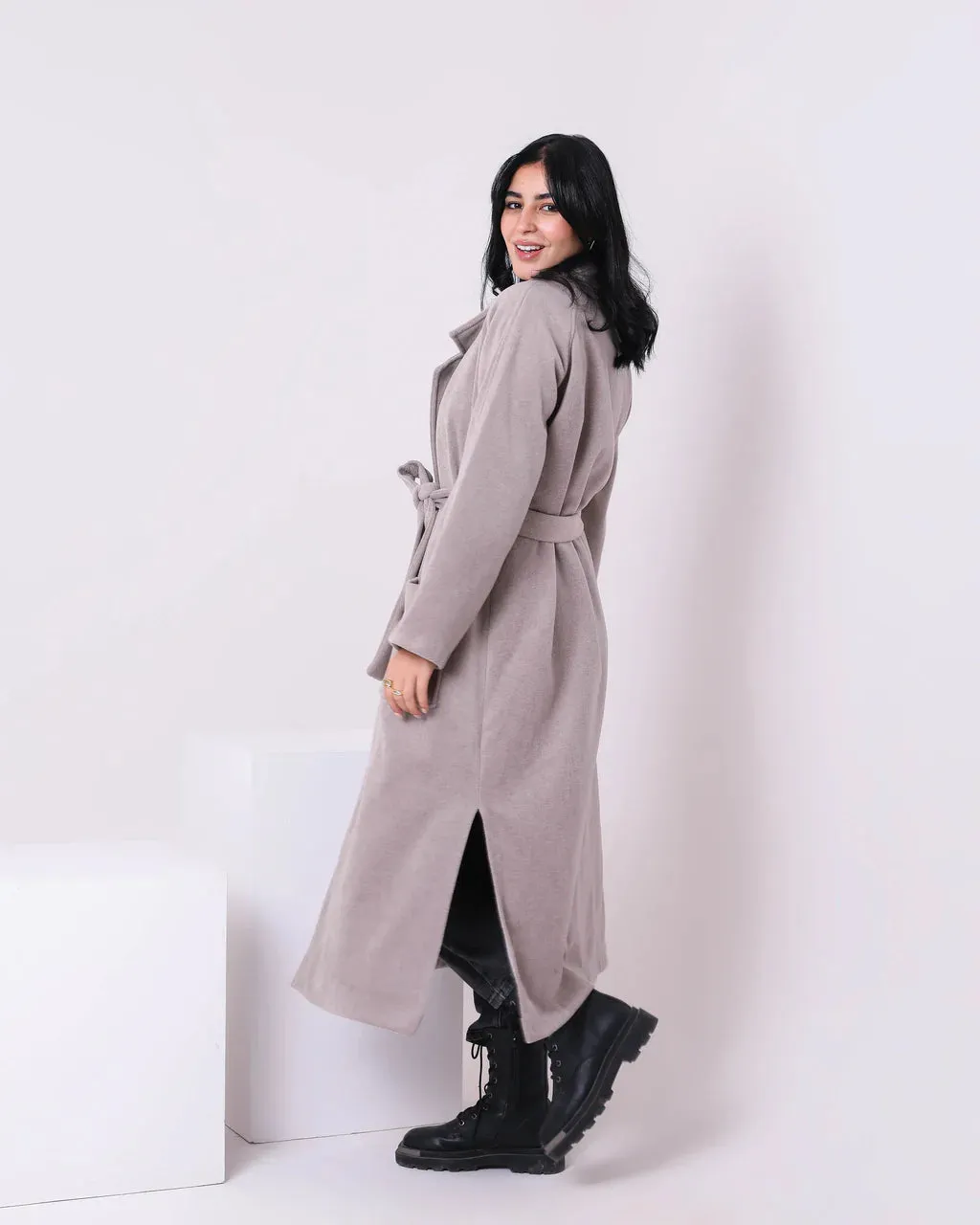 Belted Wool Coat (W710) - Just4Women