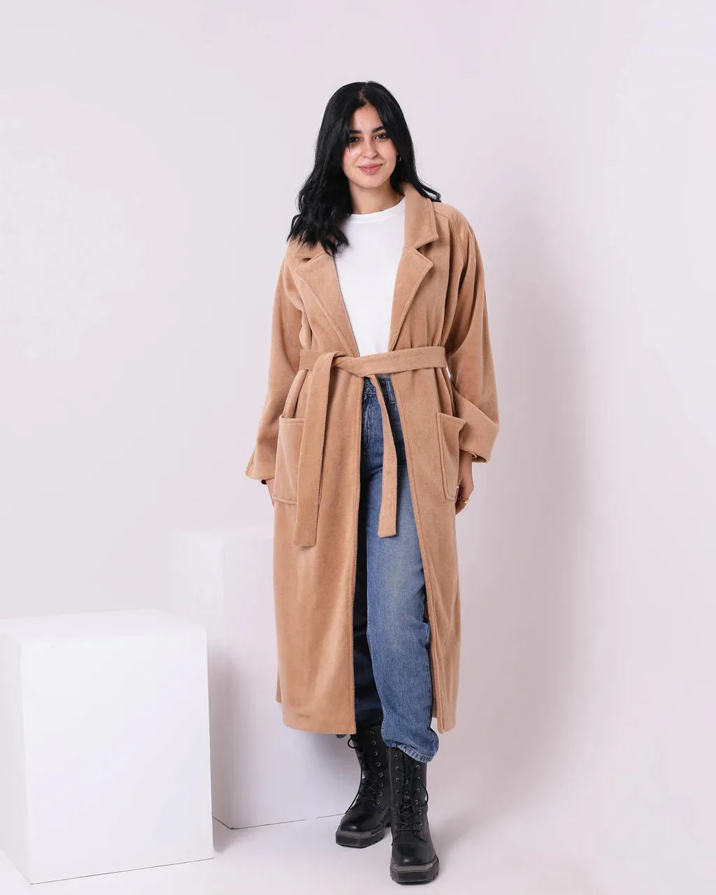 Belted Wool Coat (W710) - Just4Women