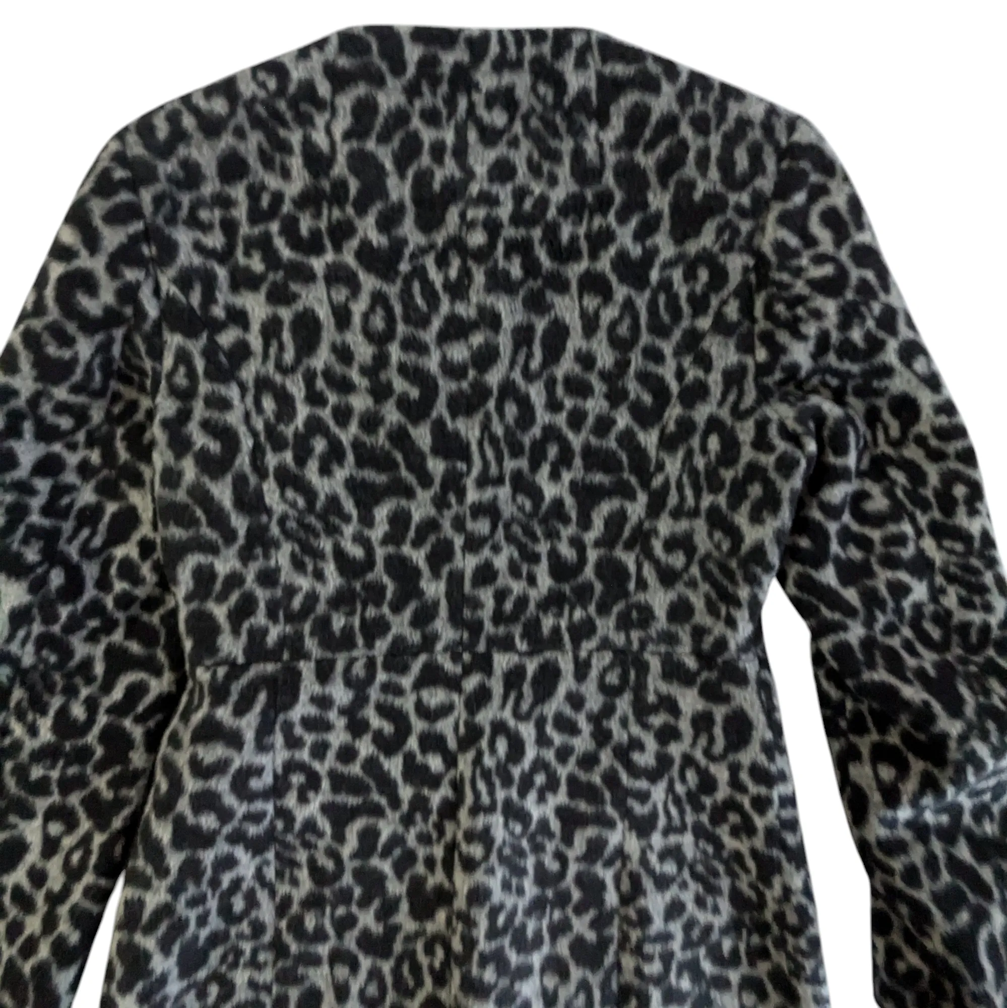 Betsey Johnson Animal Print Wool Blend Coat Size Small