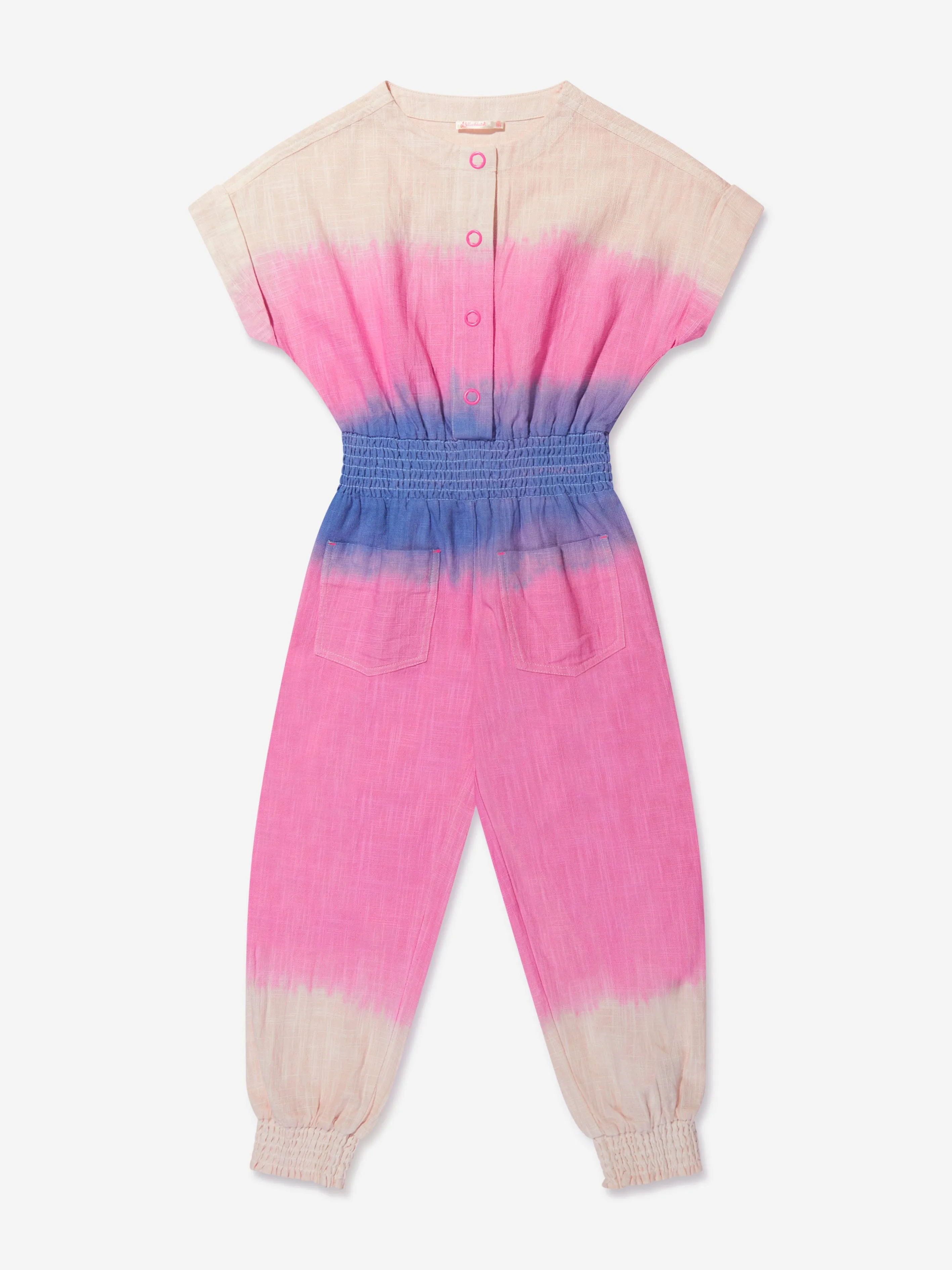 Billieblush Girls Tie Dye Jumpsuit in Pink