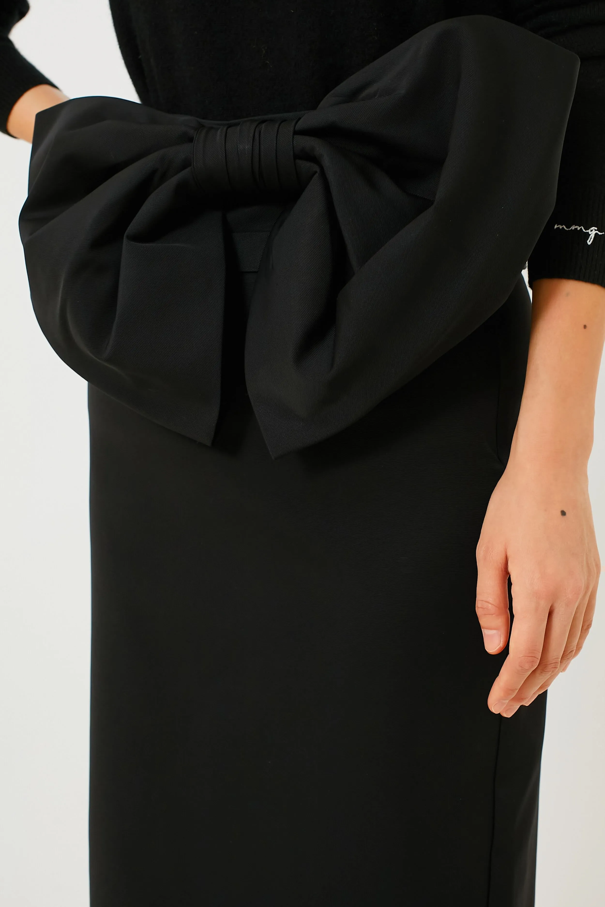 Black Bow Pencil Skirt