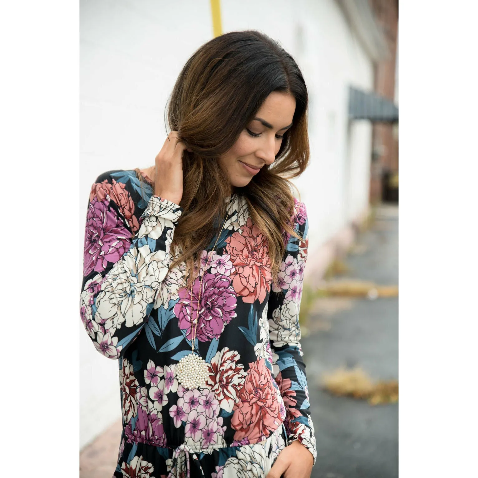 Black Floral Jumpsuit