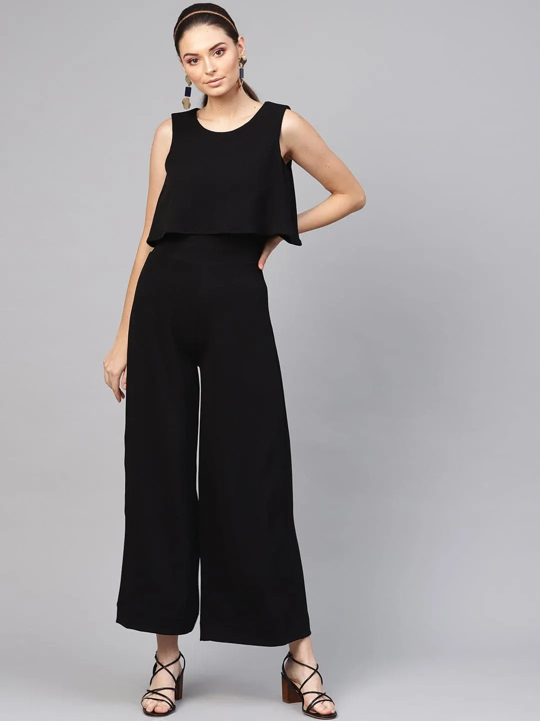 Black Layered Jumpsuit