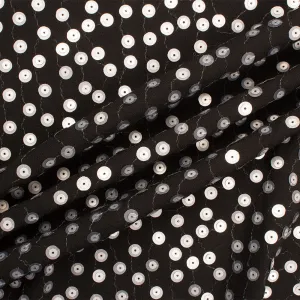 Black Sequinned Wool