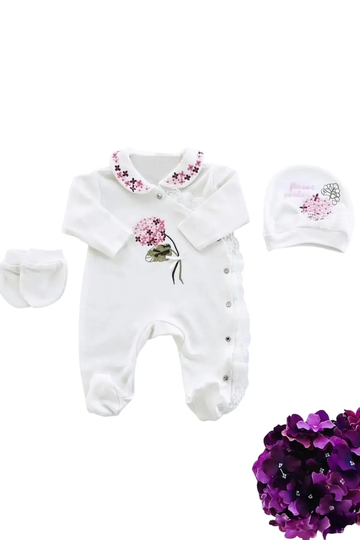 Bloom Jumpsuit Set - 3 Pcs