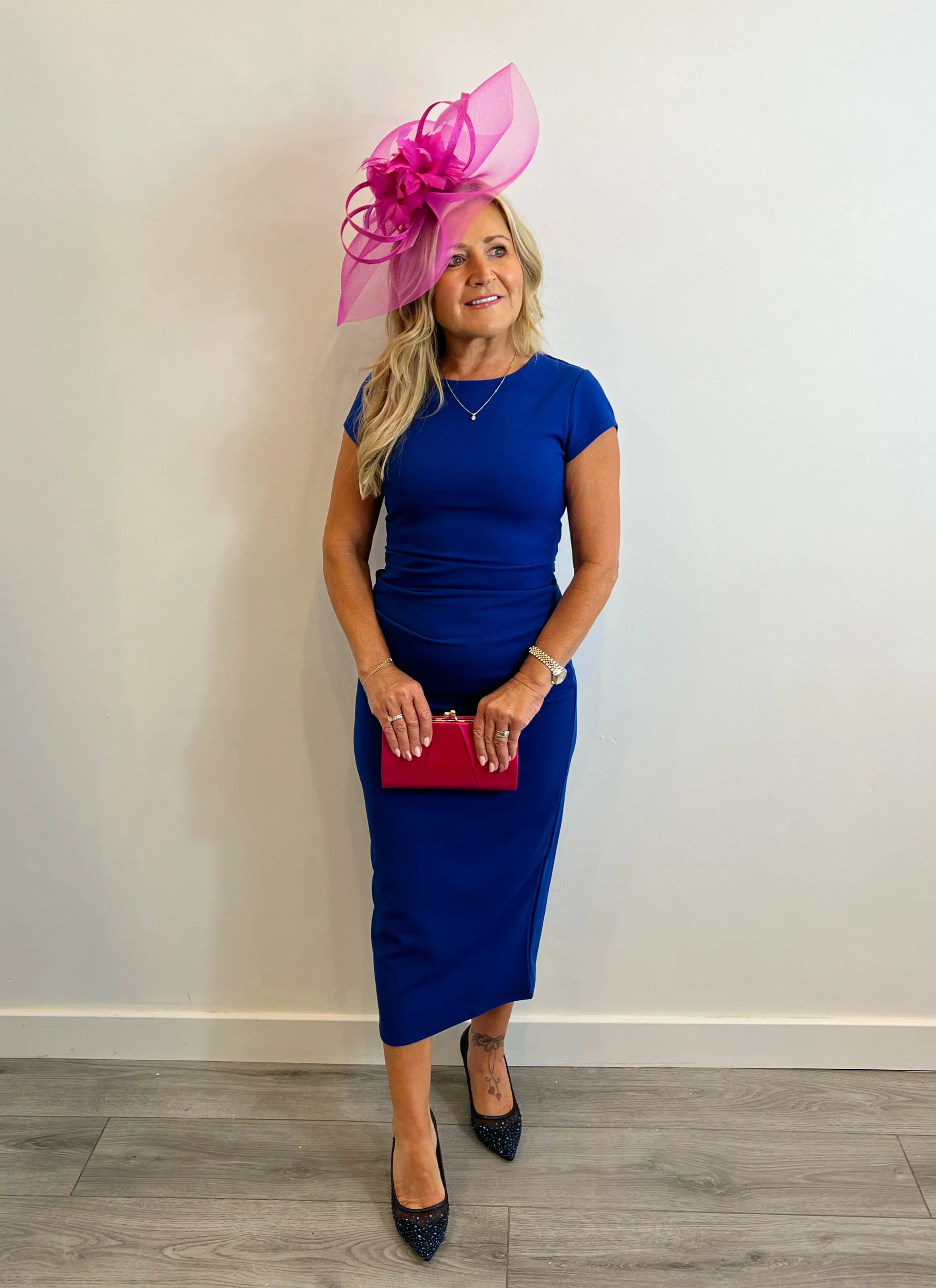 Callie two piece dress and cape in royal blue