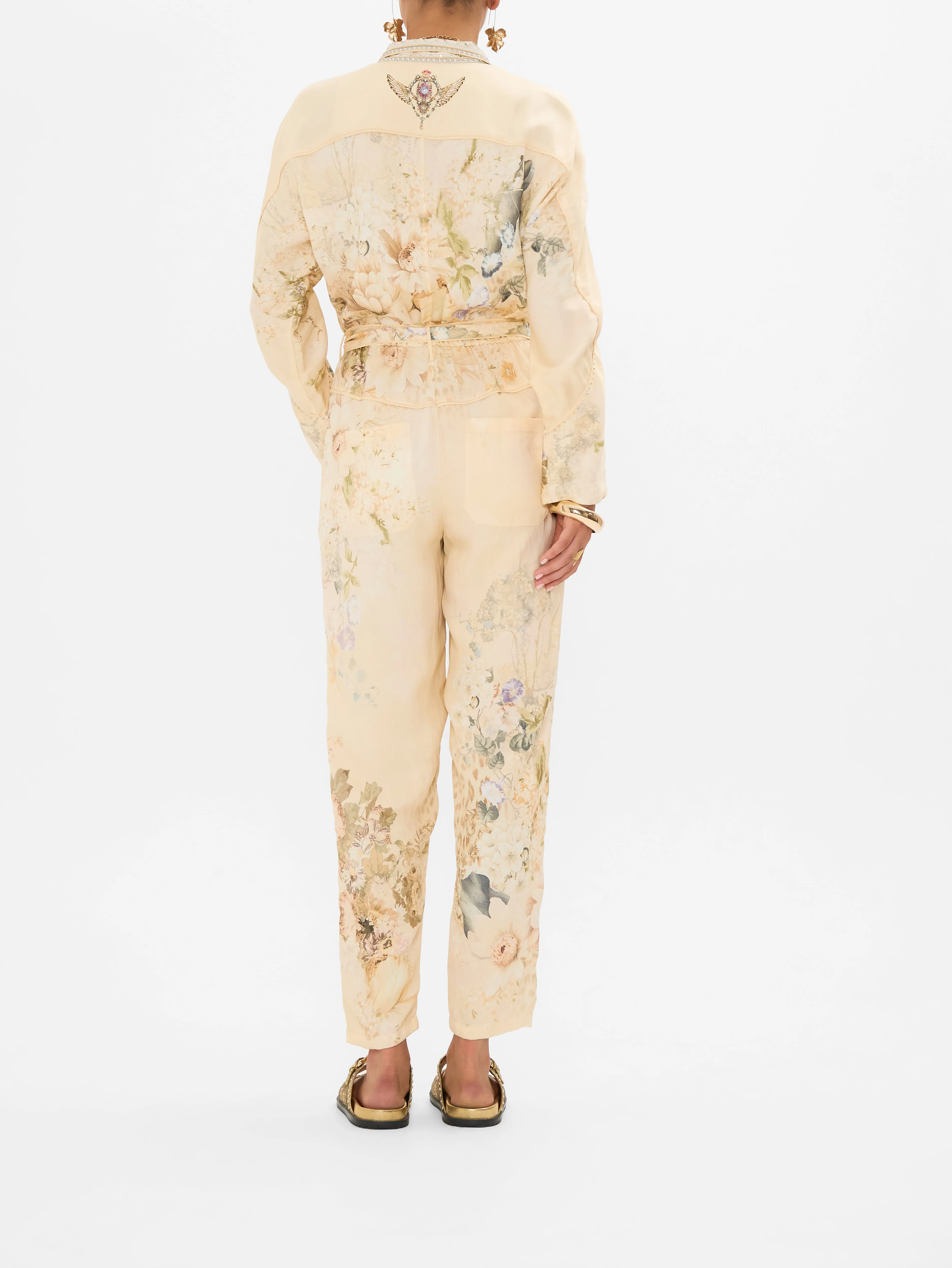 CAMILLA | ADORNED IN ANTIQUITY  ZIP FRONT PANEL JUMPSUIT