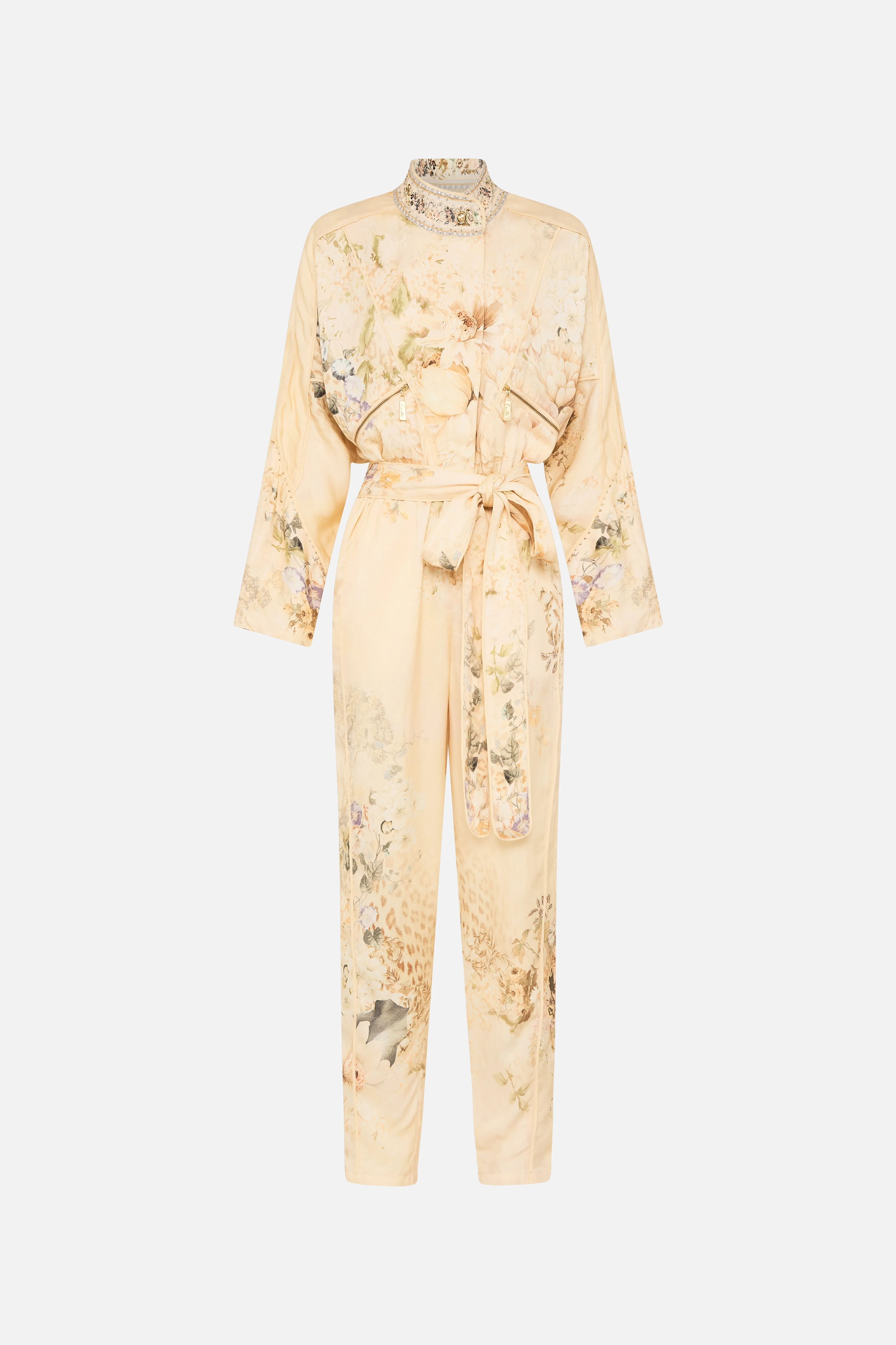 CAMILLA | ADORNED IN ANTIQUITY  ZIP FRONT PANEL JUMPSUIT