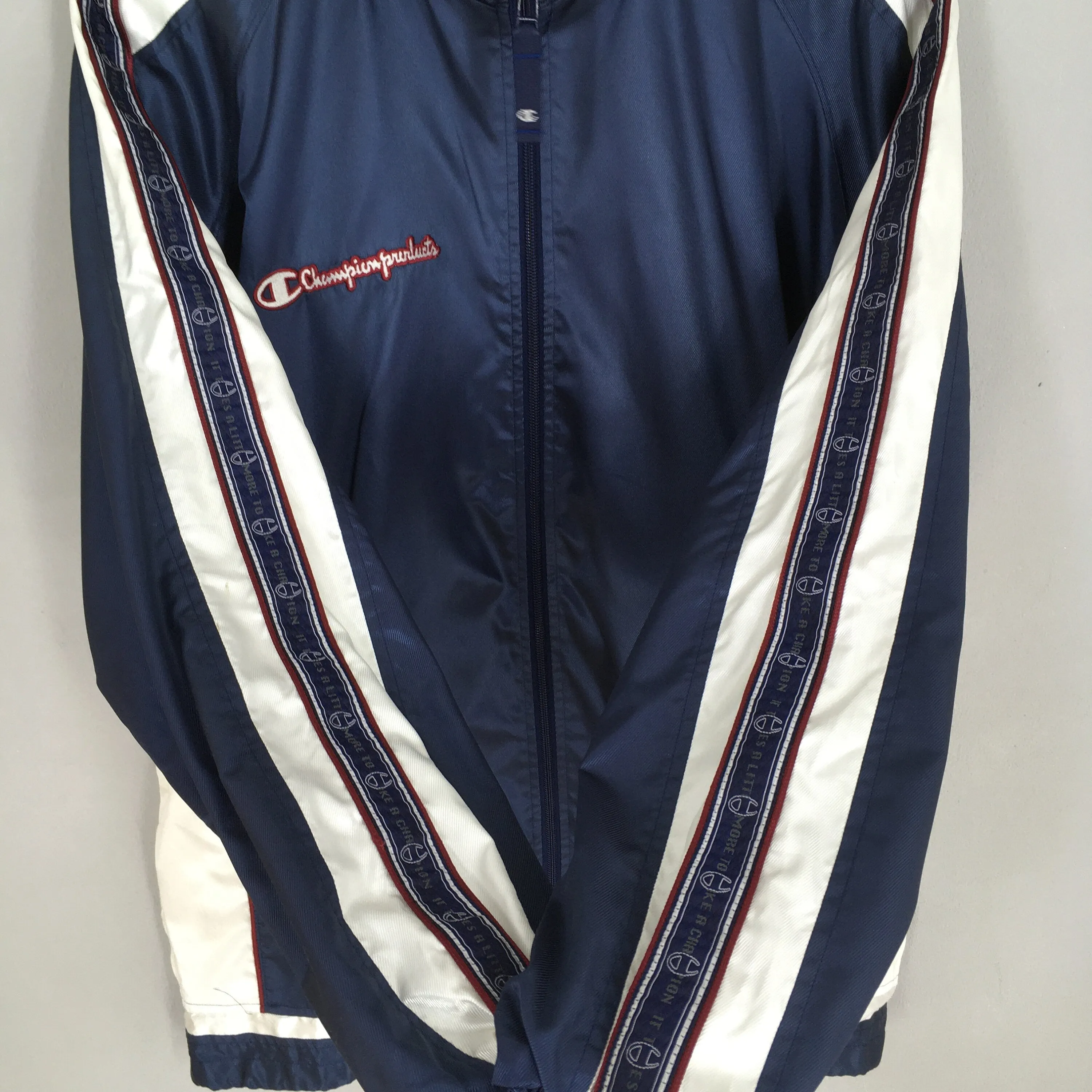 Champion Hoodie Jacket Windbreaker Large