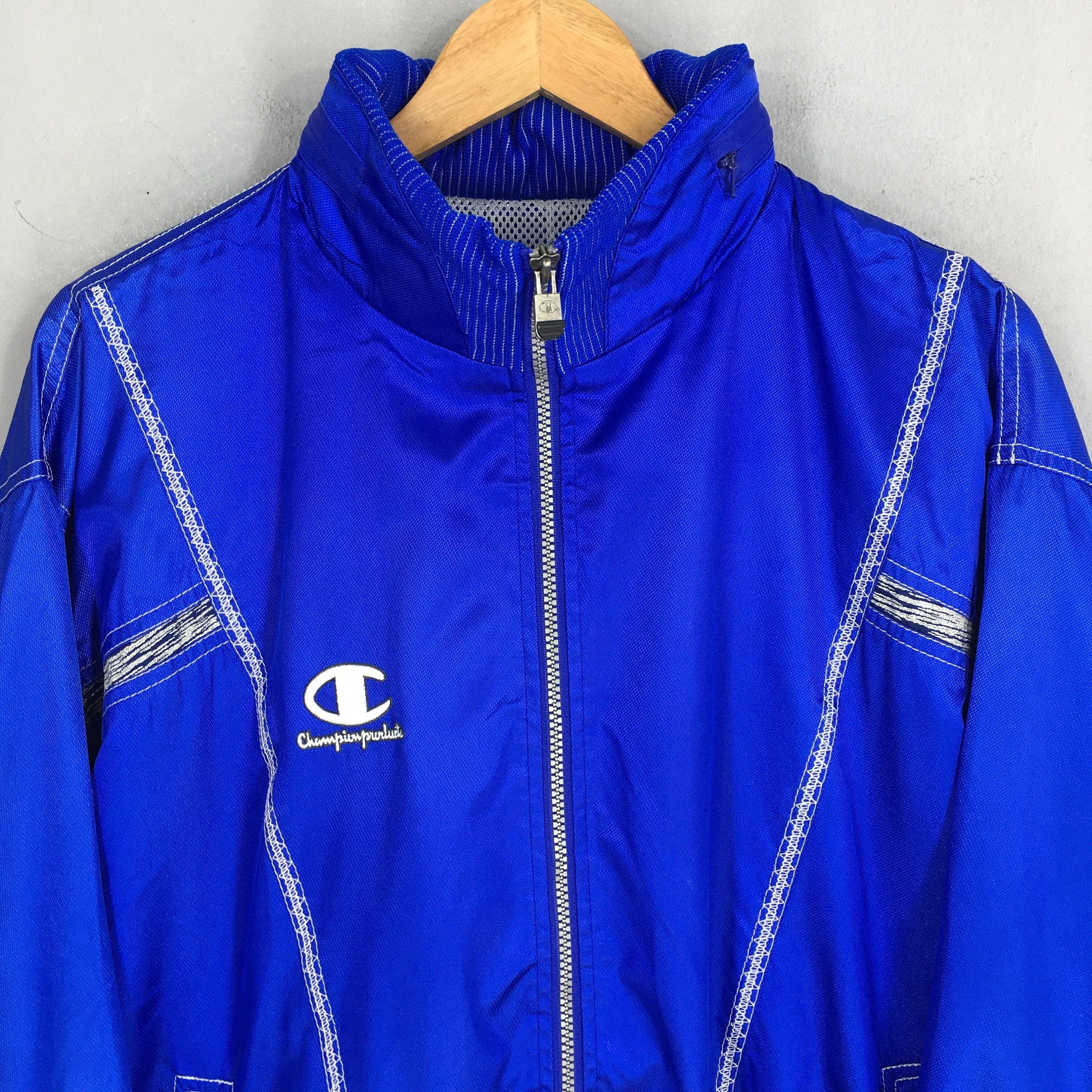 Champion Light Jacket Blue Windbreaker XLarge