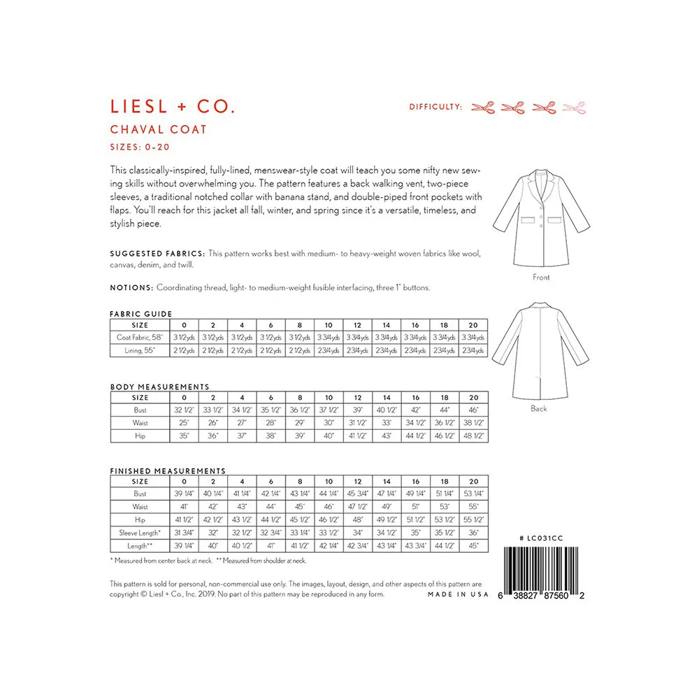 Chaval Coat Pattern