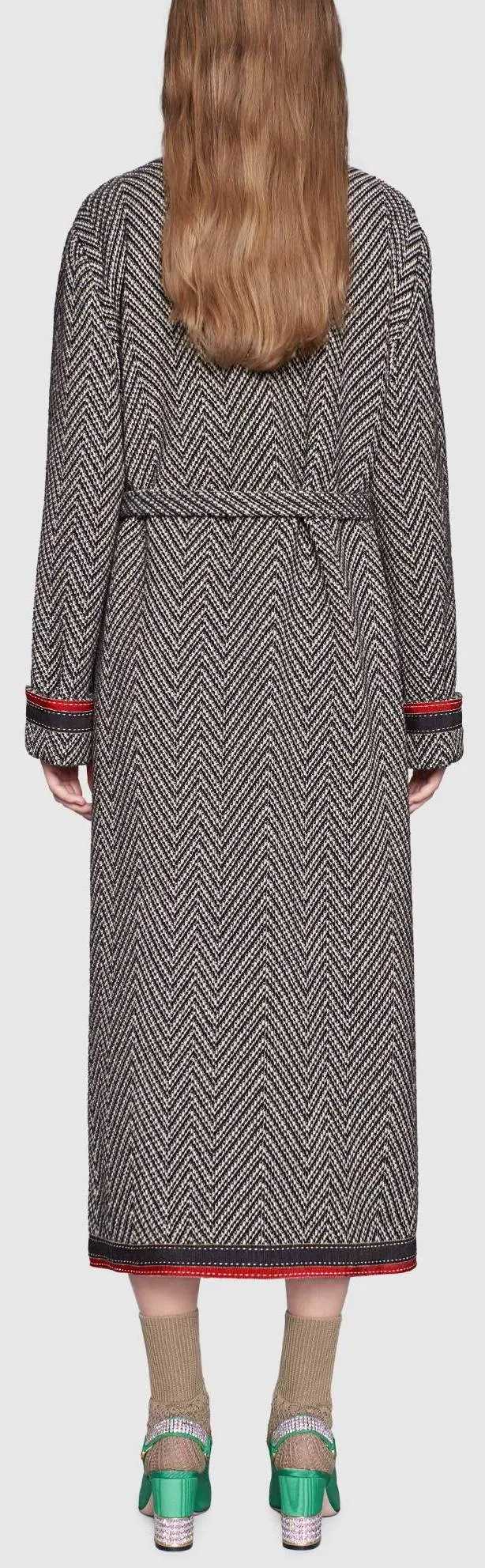 Chevron Tweed Coat