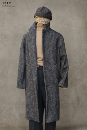 Chunky Wool Linen Tweed Coat - S (NO RETURN)