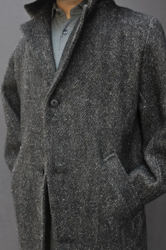 Chunky Wool Linen Tweed Coat - S (NO RETURN)