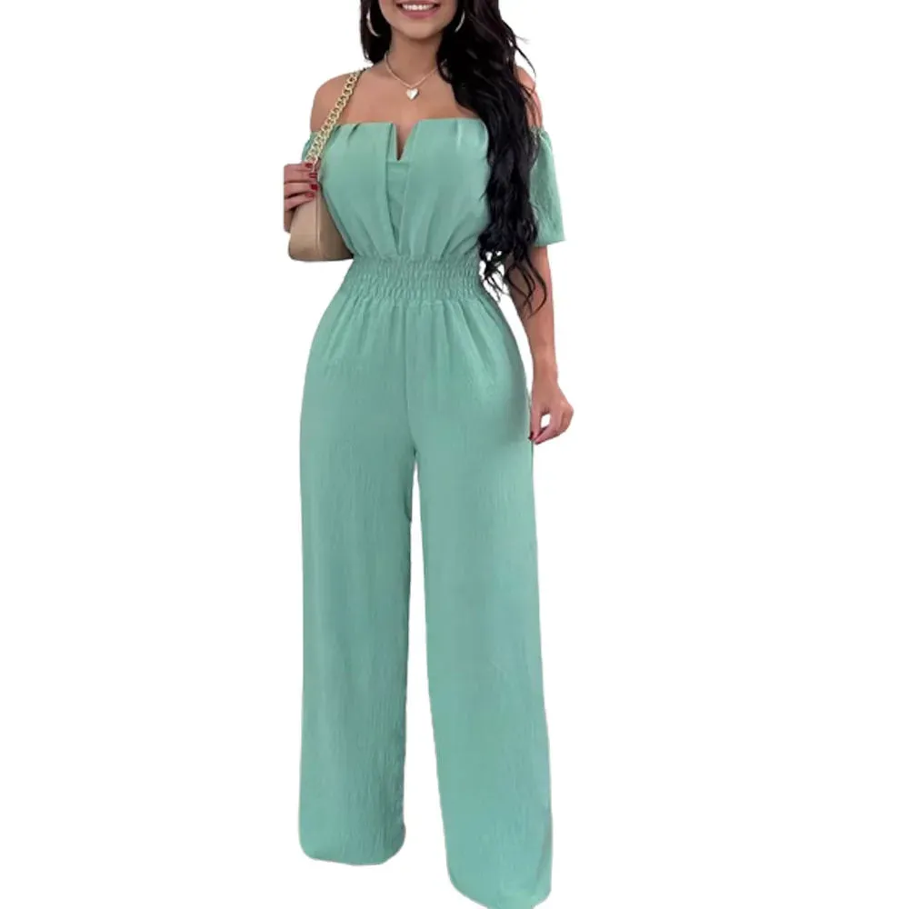 Classy Off-Shoulder High Waist Jumpsuit