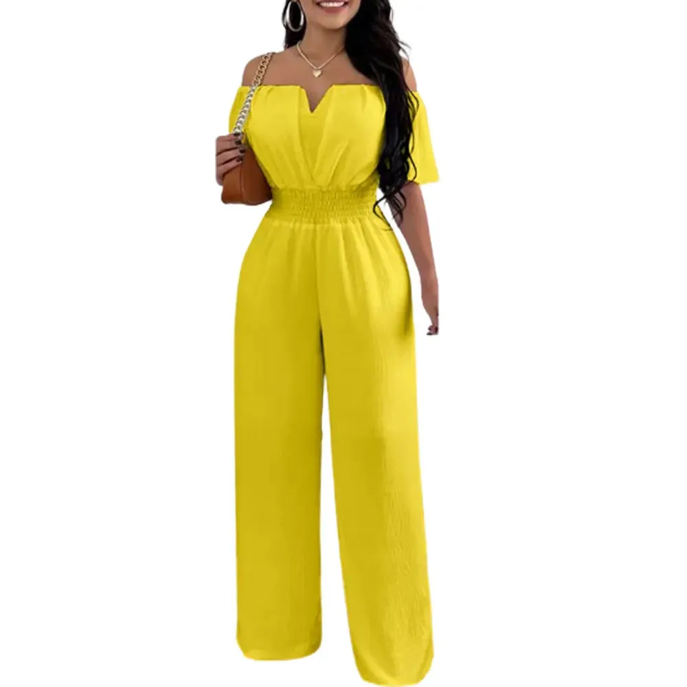 Classy Off-Shoulder High Waist Jumpsuit