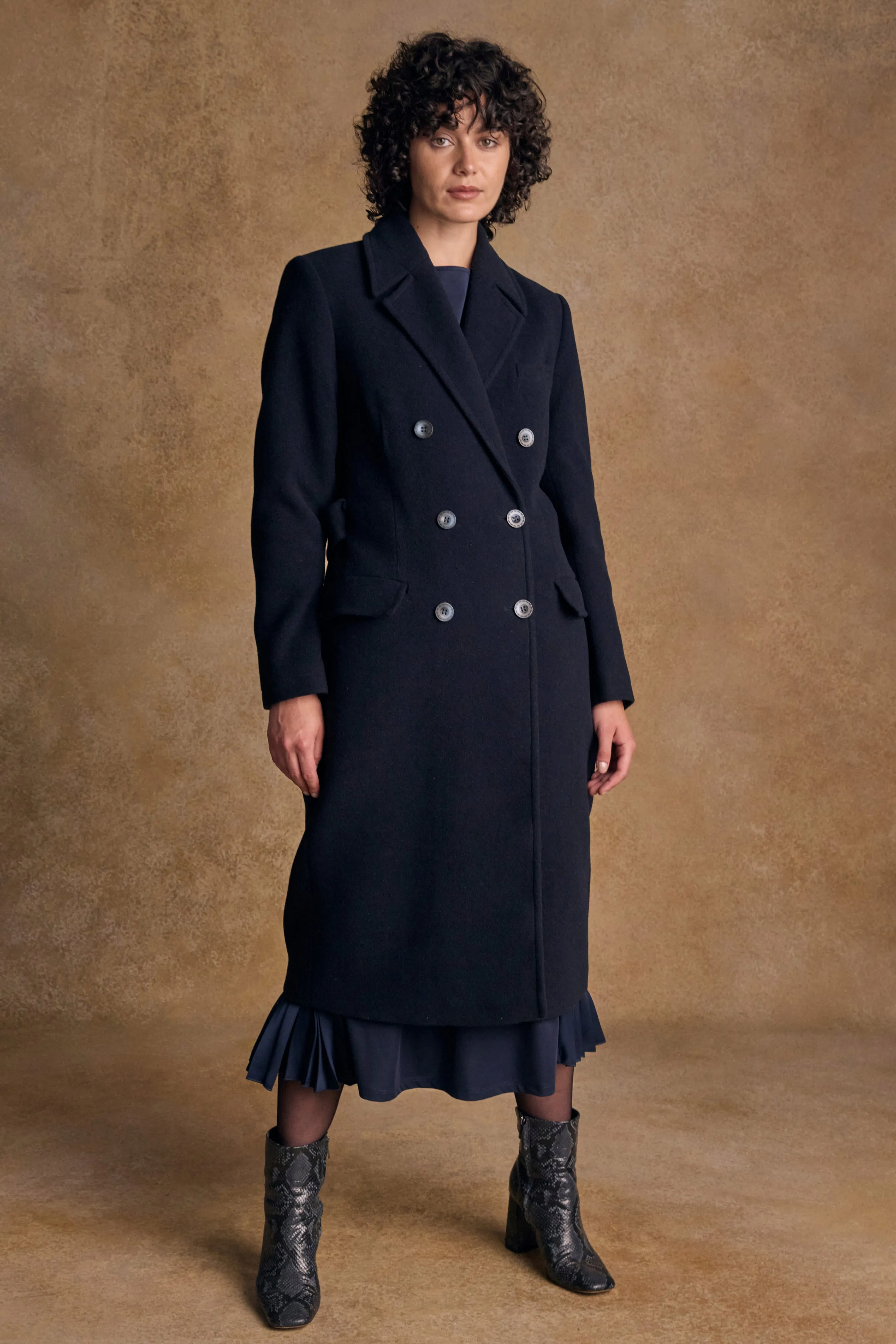 Clodagh Wool Coat - Navy