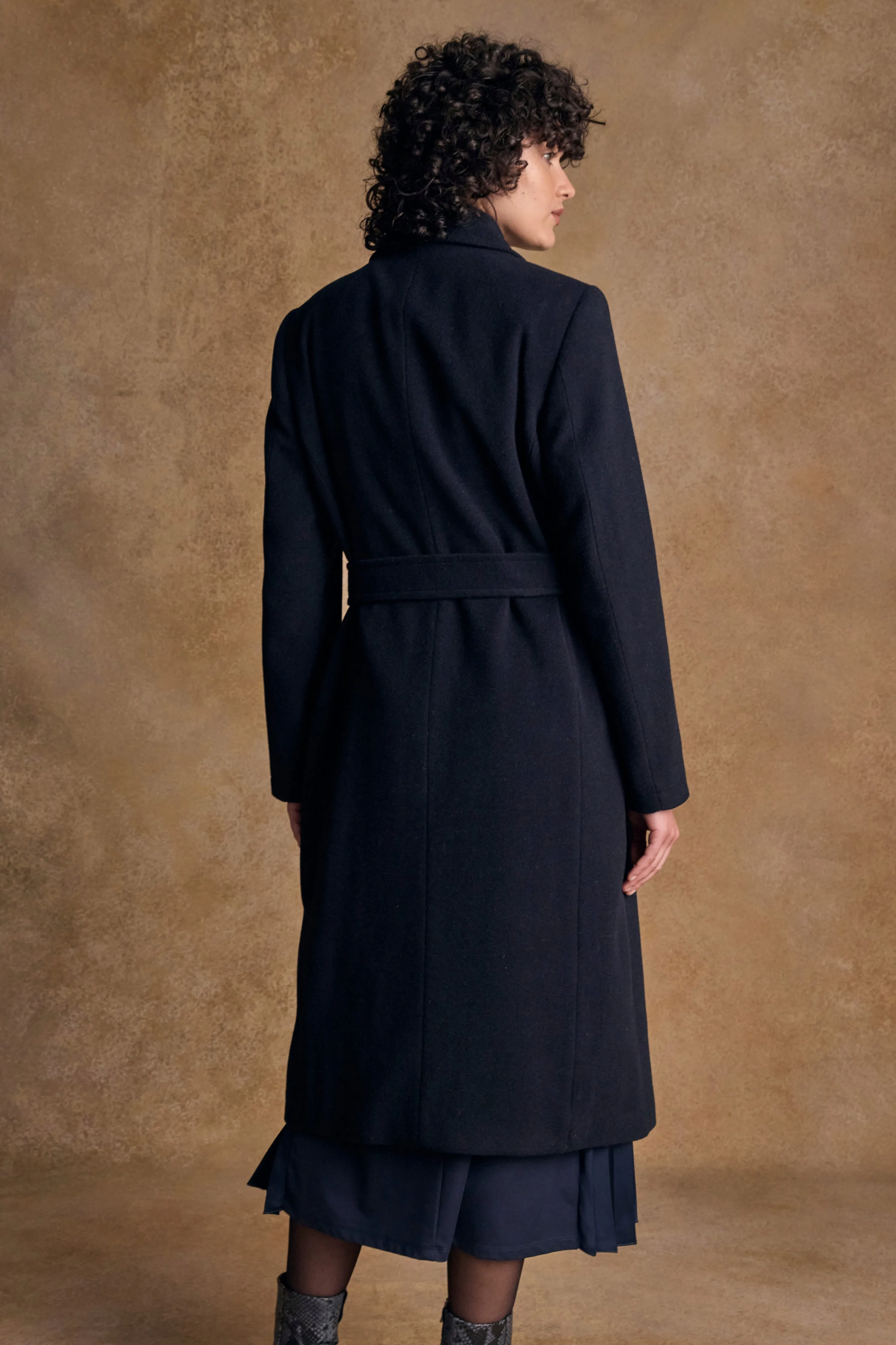 Clodagh Wool Coat - Navy