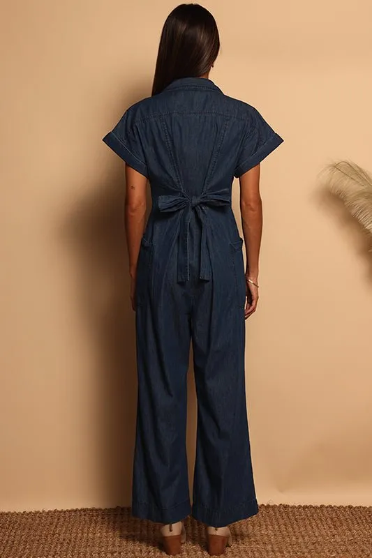 COLLARED JUMPSUIT