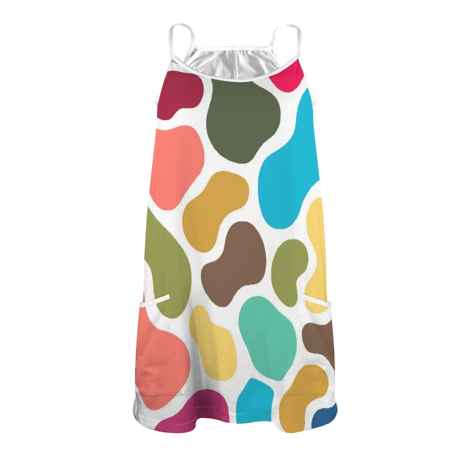 Colorful Giraffe Women's Double-Layered Camisole Dress