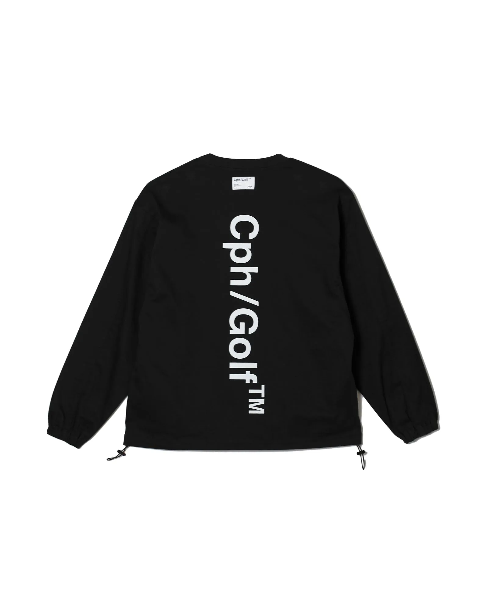 #COTTON TRACK PULLOVER JACKET BLACK