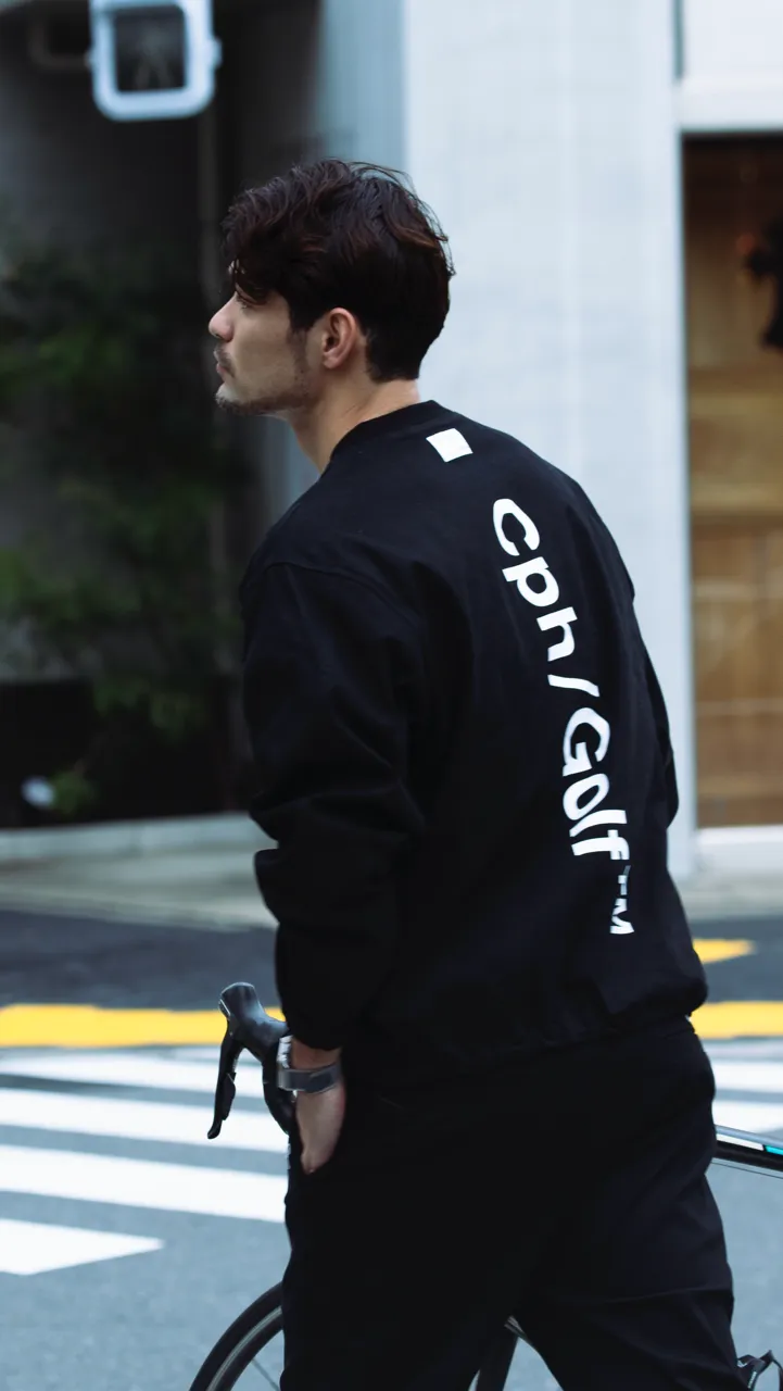 #COTTON TRACK PULLOVER JACKET BLACK