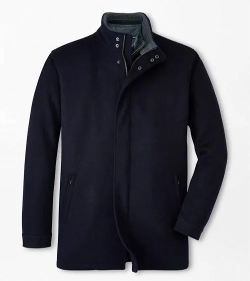 Crown Flex Fleece City Coat in Navy by Peter Millar