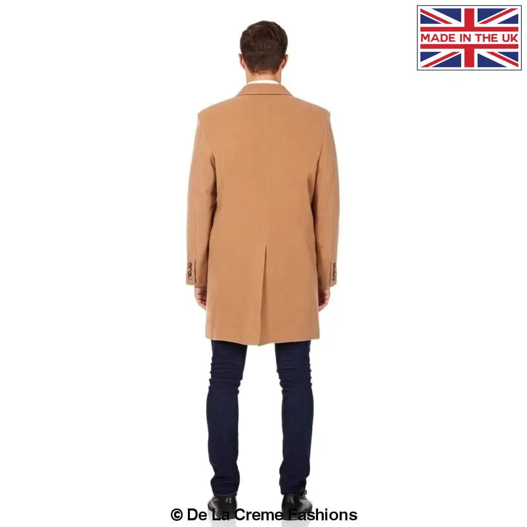 De La Creme MAN - Wool Blend Single Breasted Retro Mod Coat