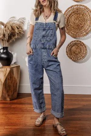 Denim Straight Leg Jumpsuit