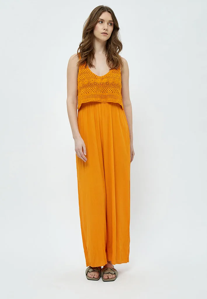 Diana Palazzo Jumpsuit - DARK CHEDDAR