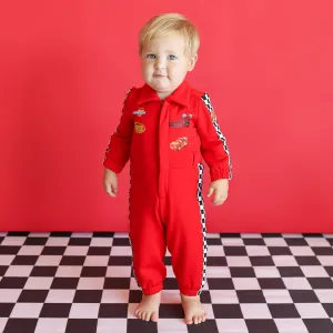 Disney Racing Red Fleece Racing Jumpsuit