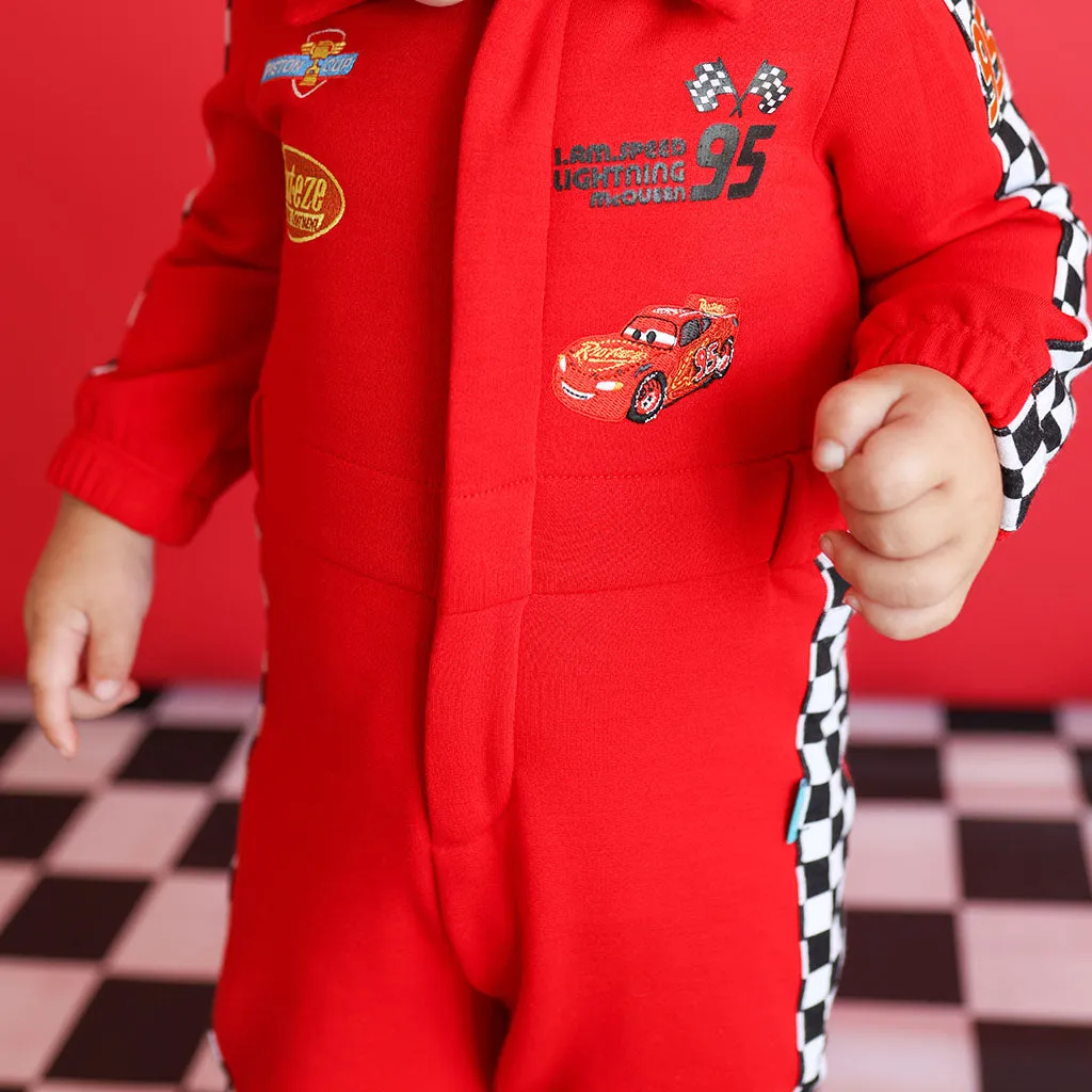 Disney Racing Red Fleece Racing Jumpsuit