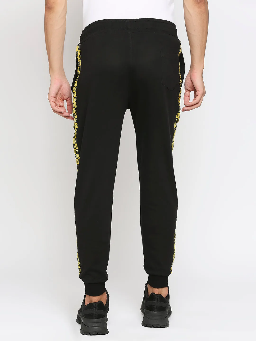 Disrupt black contrast logo tape comfort fit joggers for Mens