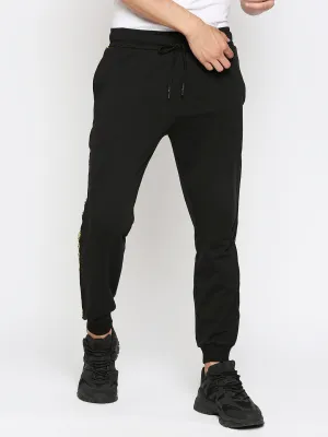 Disrupt black contrast logo tape comfort fit joggers for Mens