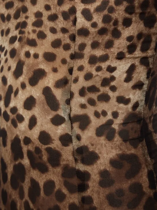 Dolce&amp;Gabbana   Leopard printed silk chiffon jumpsuit 